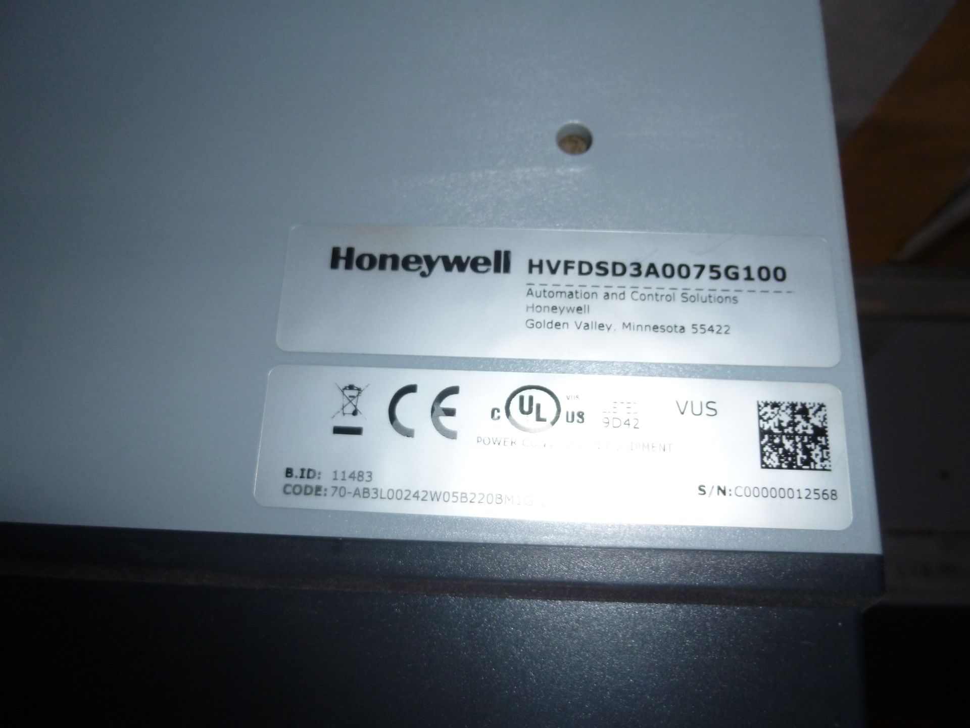 honeywell SmartVFD HVAC drive, variable drive part number hvfdsd3a0075g100, this is the part - Image 2 of 2