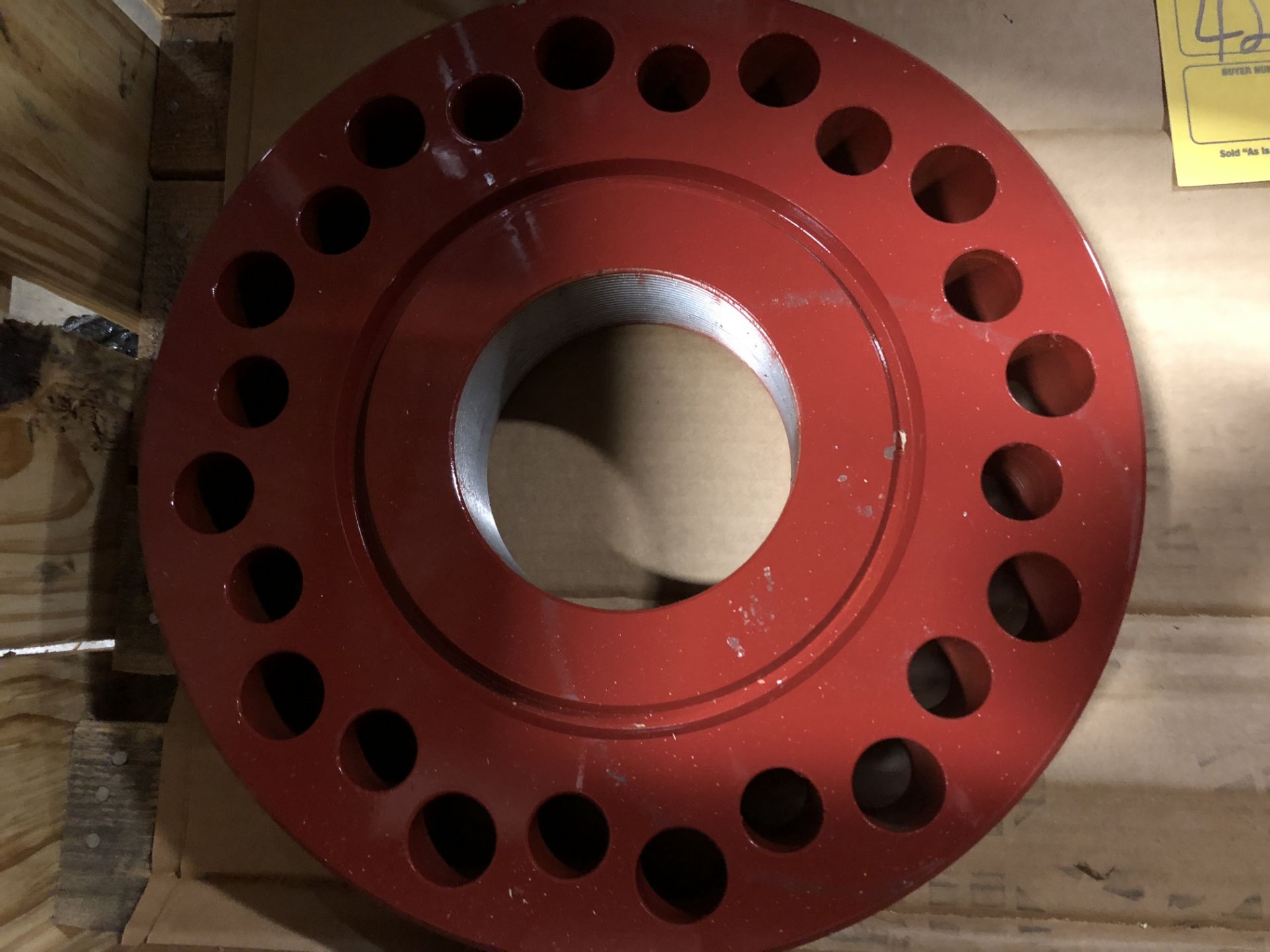 (4) OIL CITY COMPLETION FLANGE DOUBLE DRILLED 900 W/ 5.5" THREAD - Image 2 of 2