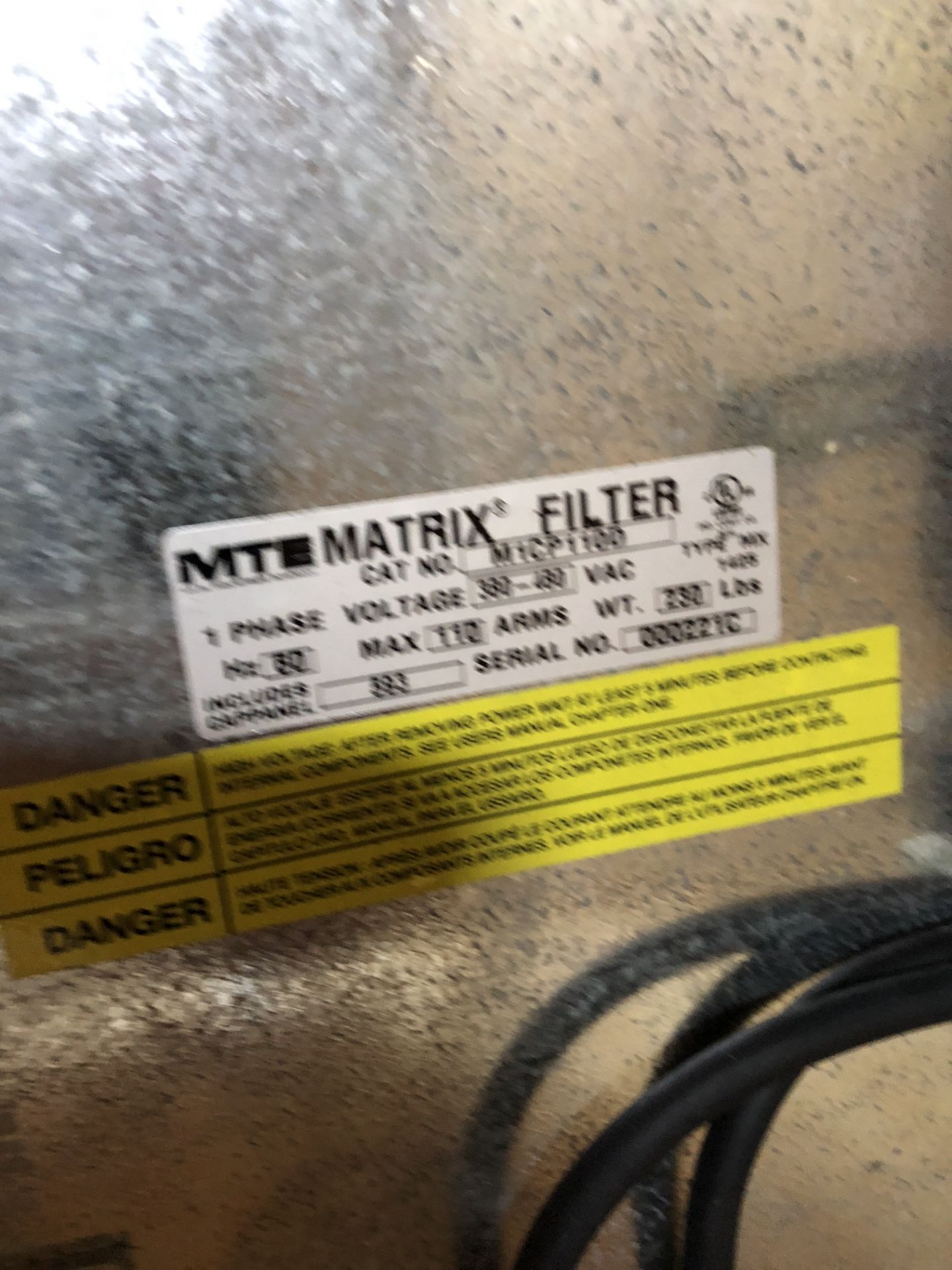 MATRIX FILTER 1/PH/ 480V/040HP/110A OPEN - Image 3 of 3