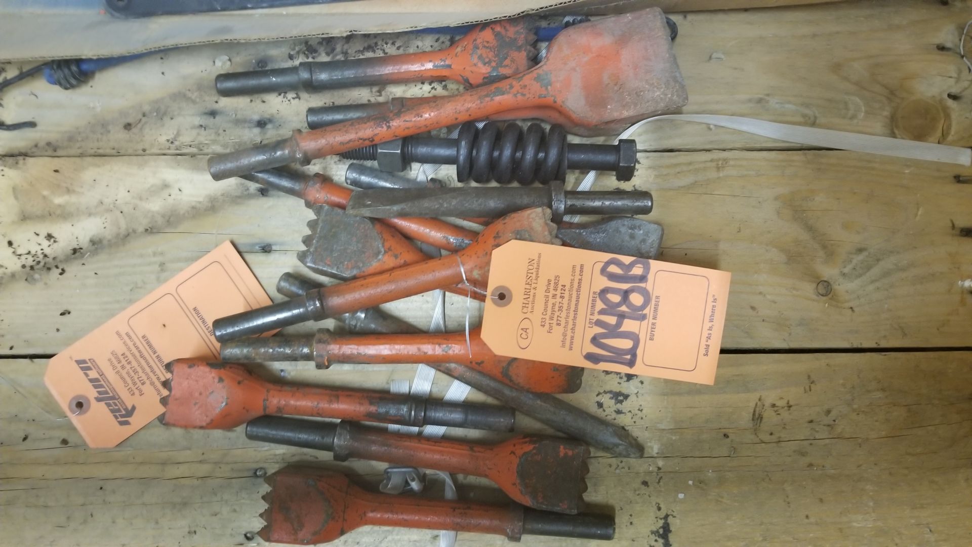 LOT ASSORTED ROUND HEAD AIR HAMMER ANVILS