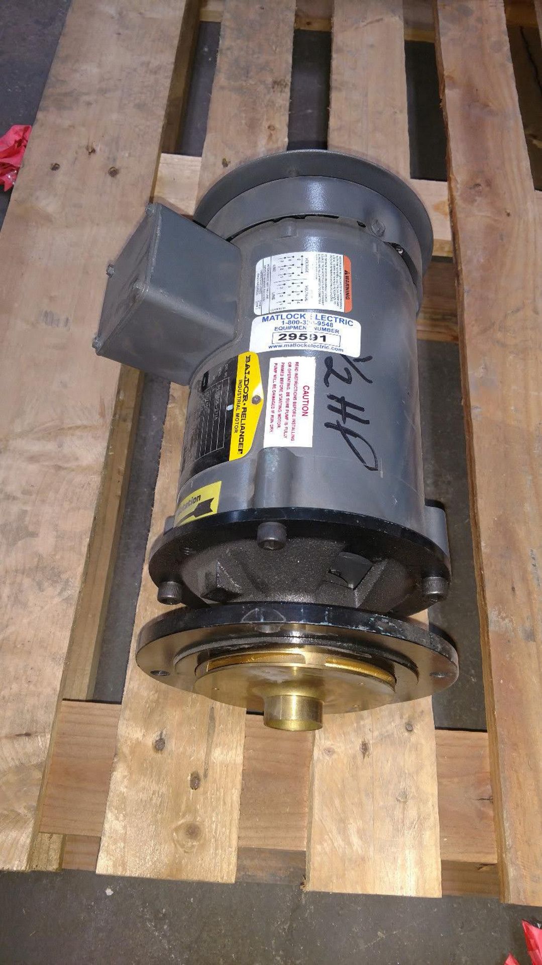 (1) *USED* Baldor Industrial Motor 1/2HP 3450RPM 230/460V 34-2606-2718 *USED* - Image 3 of 3