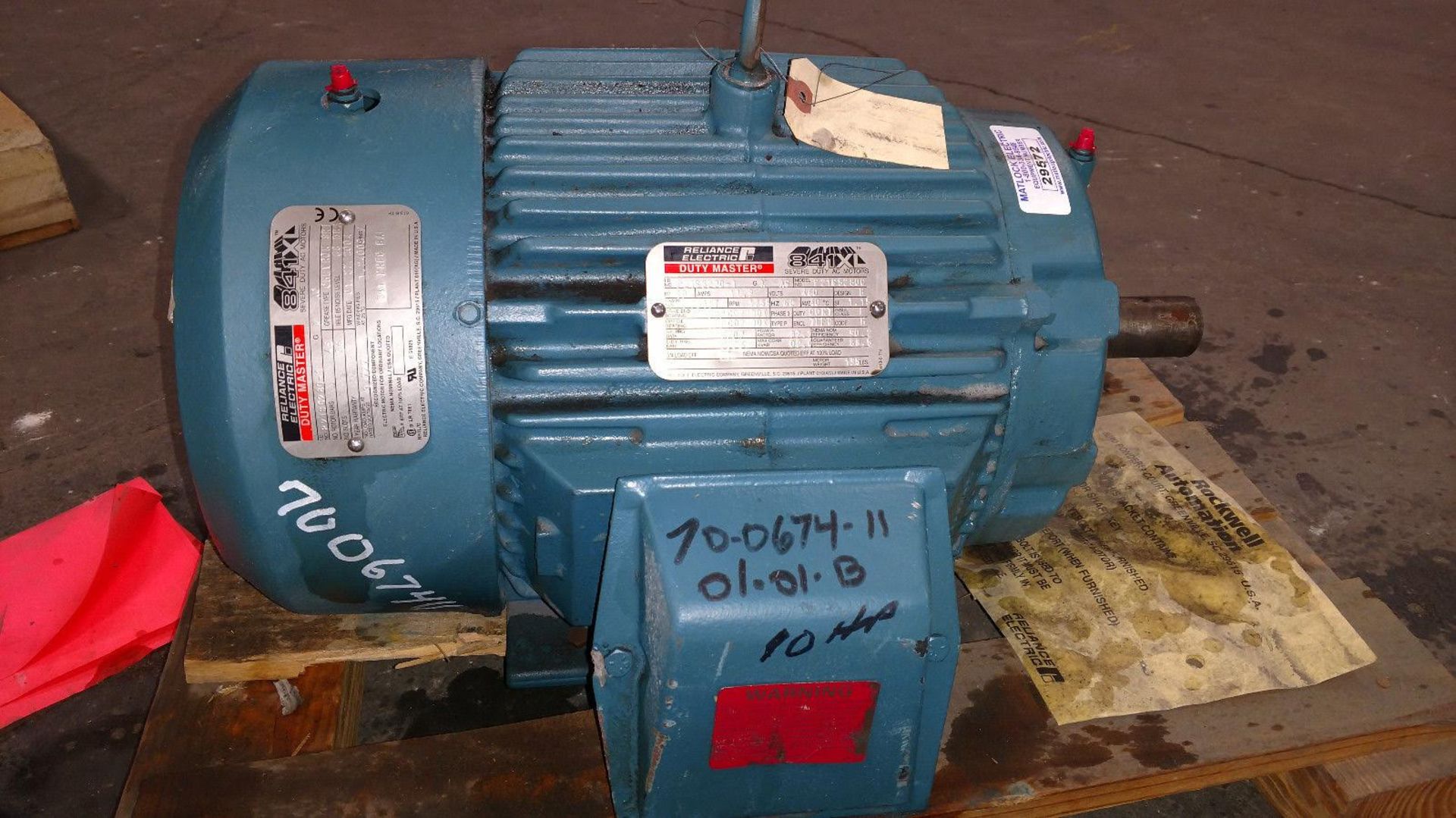 (1) *USED* Reliance Electric L0215T Severe Duty Motor 10HP 1755RPM 3PH *USED* - Image 2 of 5