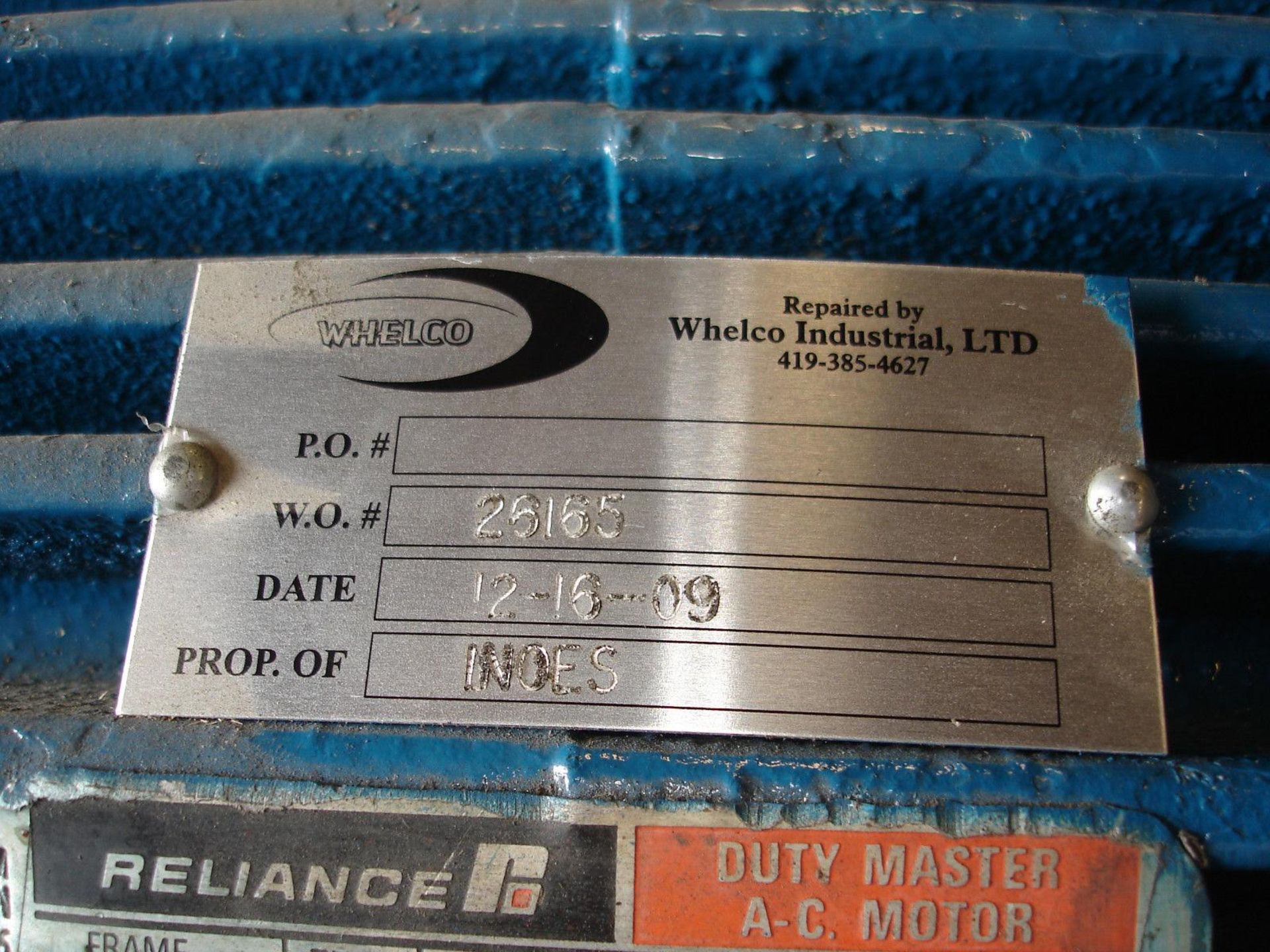 (1) *REMANUFACTURED* Reliance 286T Duty Master AC Motor 30HP 1760RPM *REMANUFACTURED* - Image 6 of 7