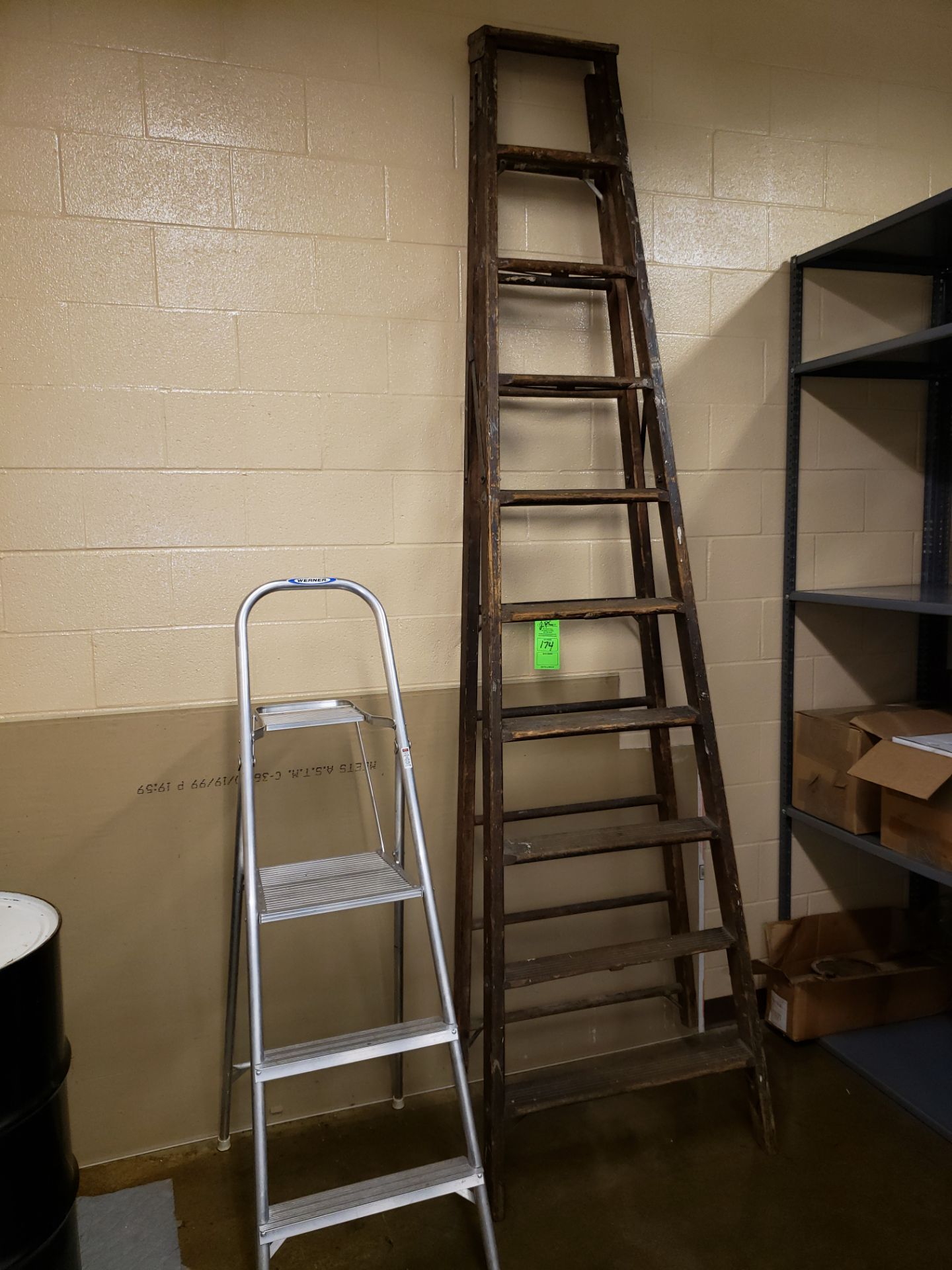 (1) 10' WOOD LADDER (1) 3' ALUMINUM STEP LADDER