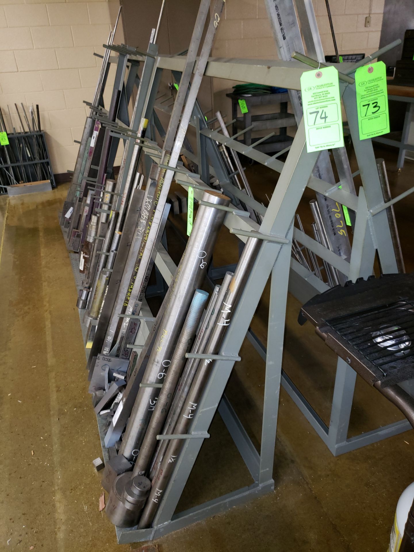 (2) STEEL STOCK RACKS