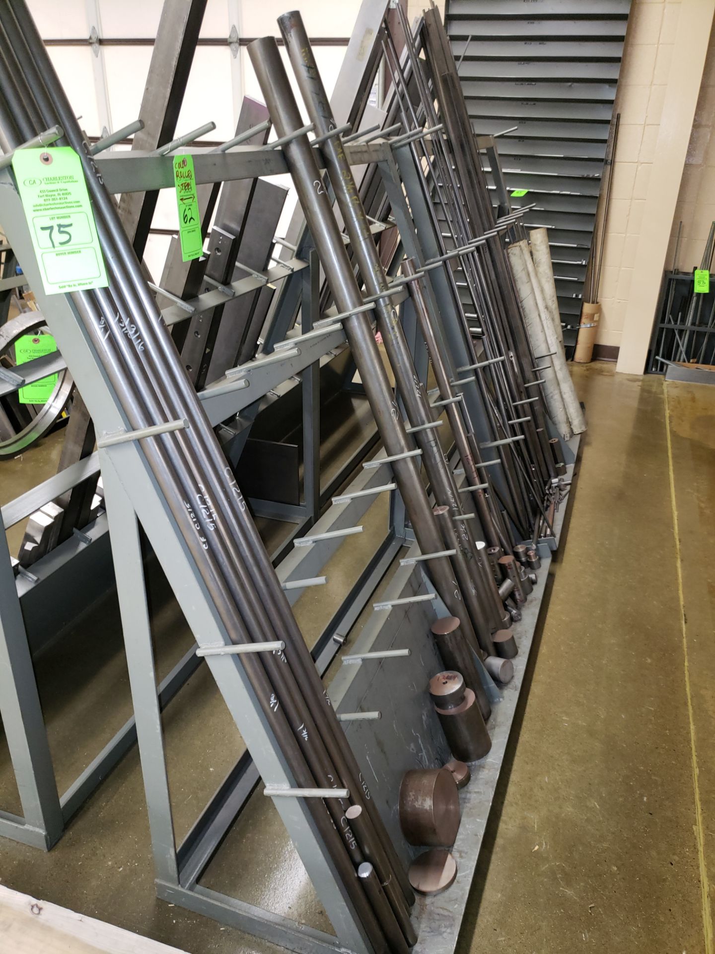 (2) STEEL STOCK RACKS