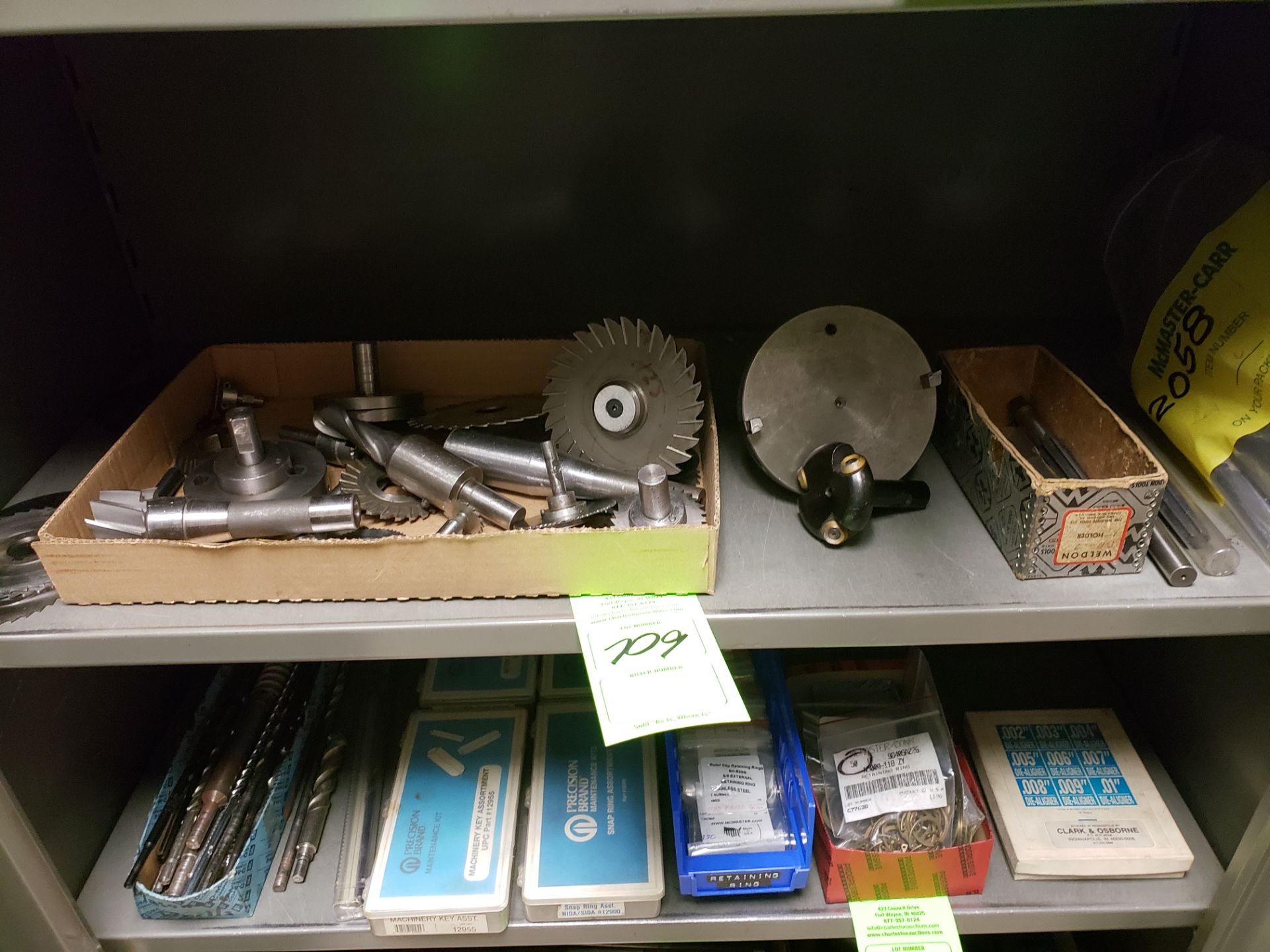 CONTENTS OF SHELF-CUTTING TOOLS