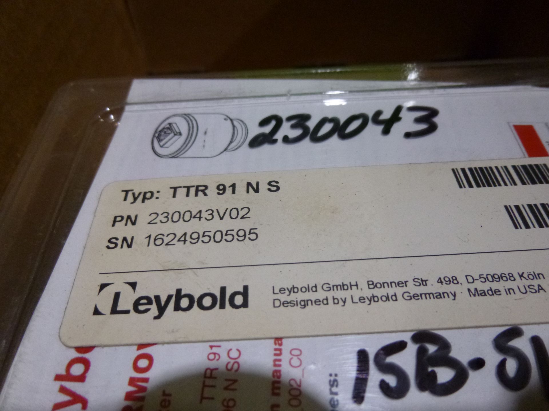 Leybold Vacuum Thermovac model 230043 and TTR91S, new in package, as always with Brolyn LLC - Image 2 of 2