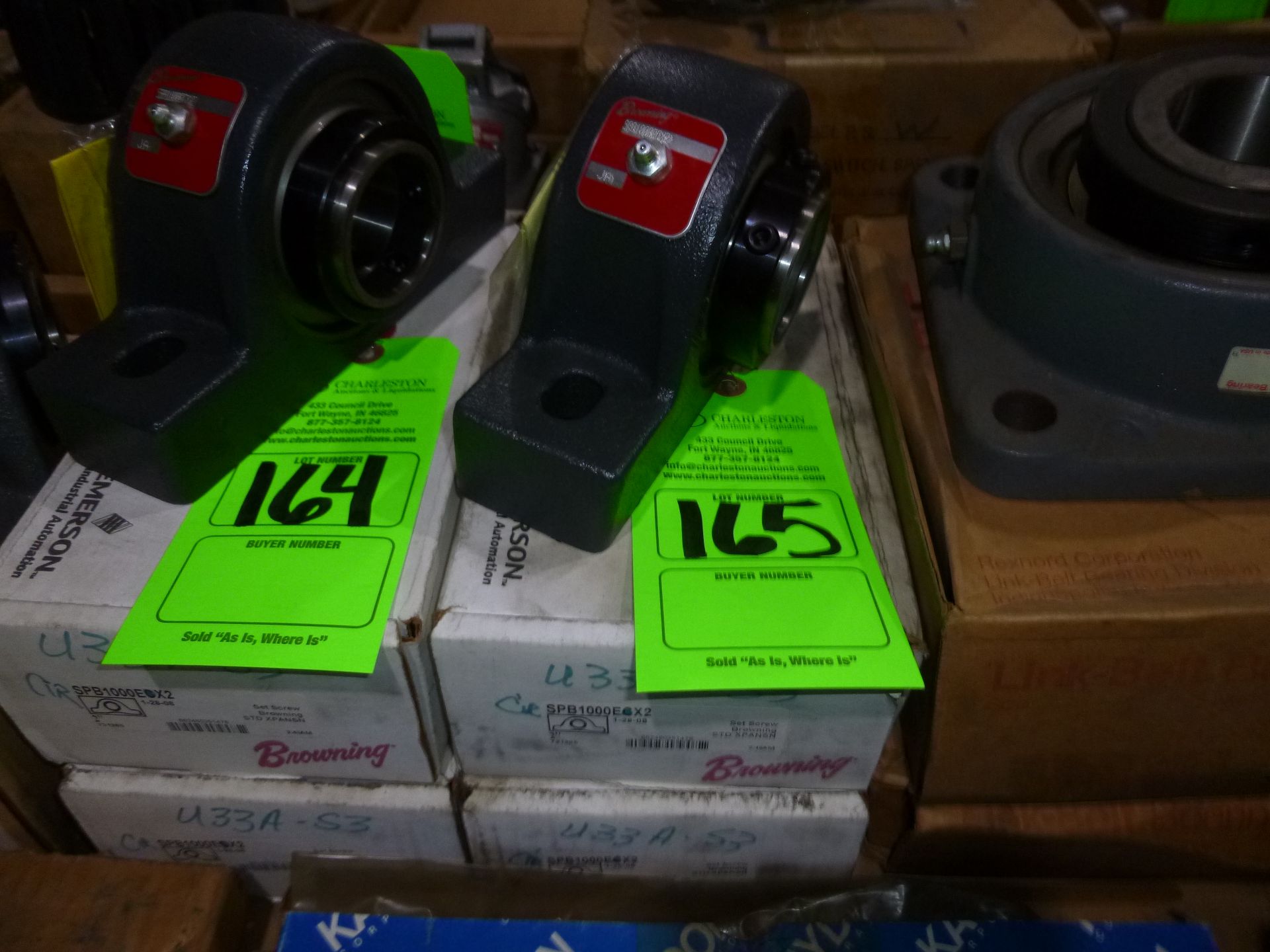 Qty 2 Browning pillow block bearing model SPB1000ECX2, new in boxes, as always with Brolyn LLC