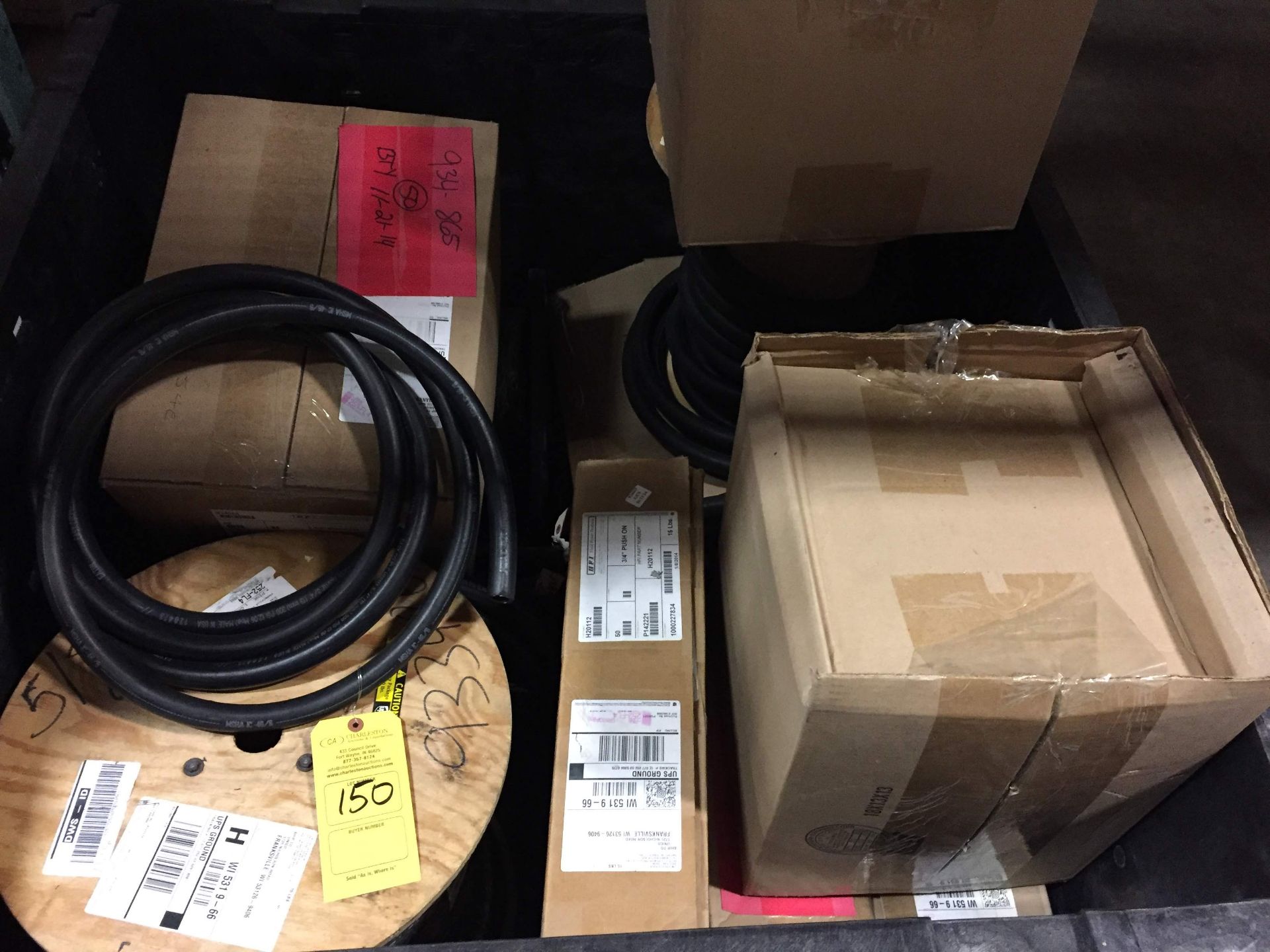 PALLET OF OIL RESISTANT HOSE 3/4", 5/8"