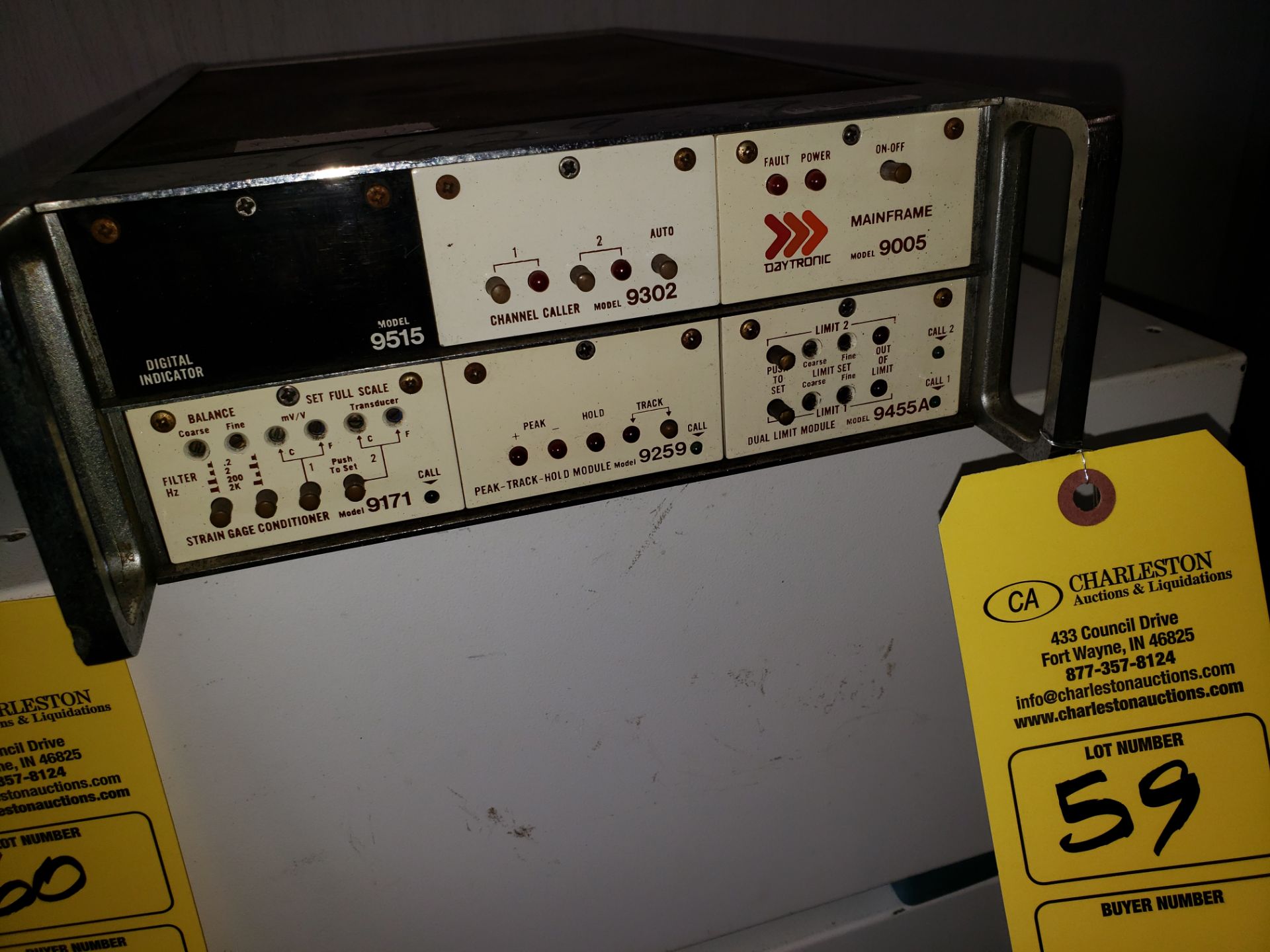 DAYTRONIC MAIN FRAME MODEL-9005 CHANNEL CALLER MODEL-9302 DIGITAL INDICATOR MODEL-9515 STRAIN GAGE