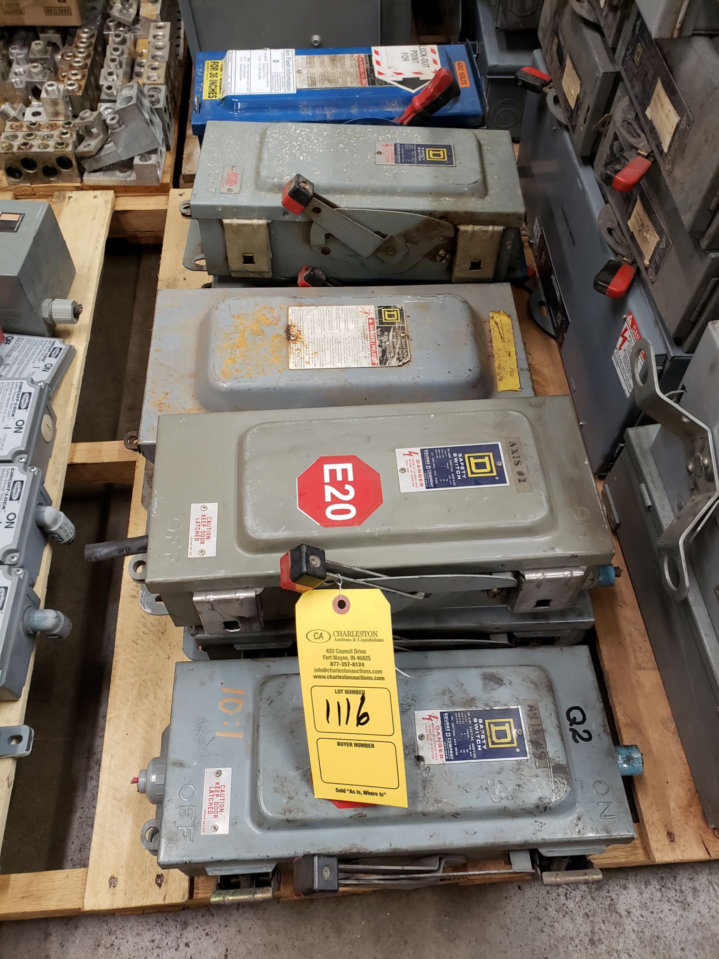 ASSORTED SQUARE D SAFETY SWITCHES 30A-600V (LOCATED AT: 432 COUNCIL DRIVE FORT WAYNE, IN 46825)