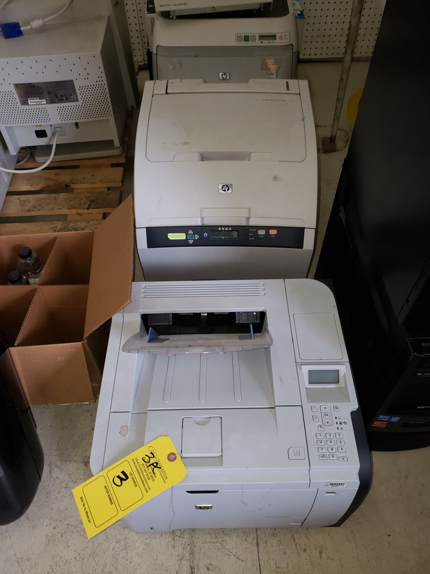 (1) HP LASERJET P3015 PRINTER (1) HP COLOR LASERJET 3800N PRINTER (1) HP LASERJET 6P PRINTER (