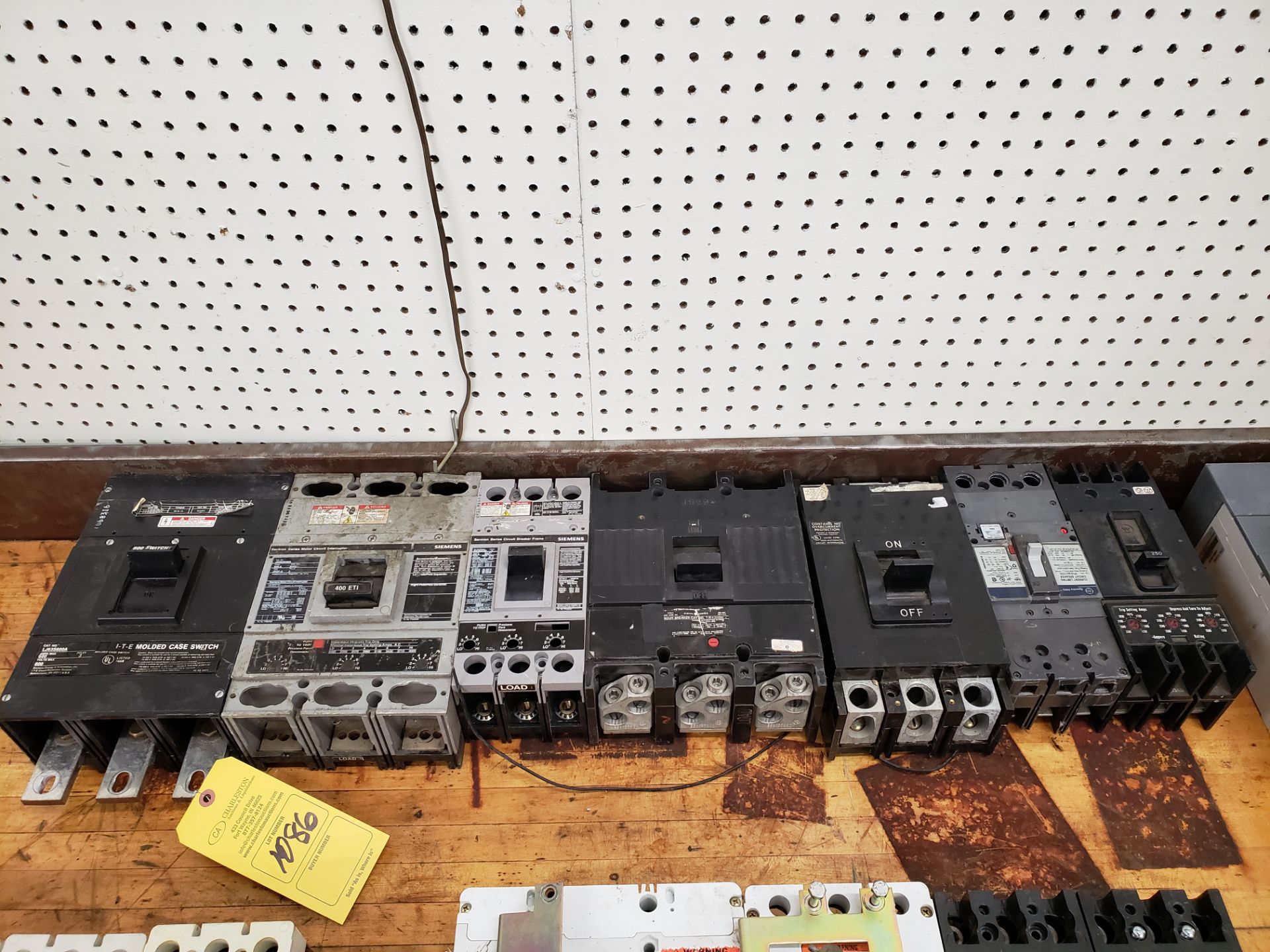 ASSORTED ITE CIRCUIT BREAKERS; SIEMENS 250-600V (LOCATED AT: 432 COUNCIL DRIVE FORT WAYNE, IN