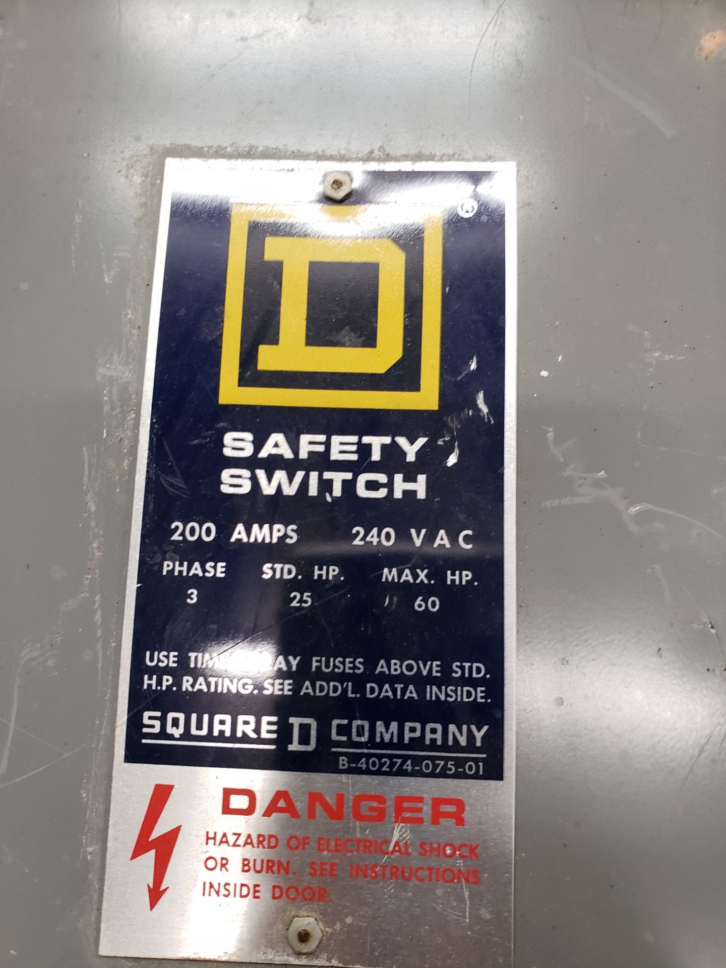 ASSORTED SQUARE D SAFETY SWITCHES 60-600A/250-480V (LOCATED AT: 432 COUNCIL DRIVE FORT WAYNE, IN - Image 3 of 4