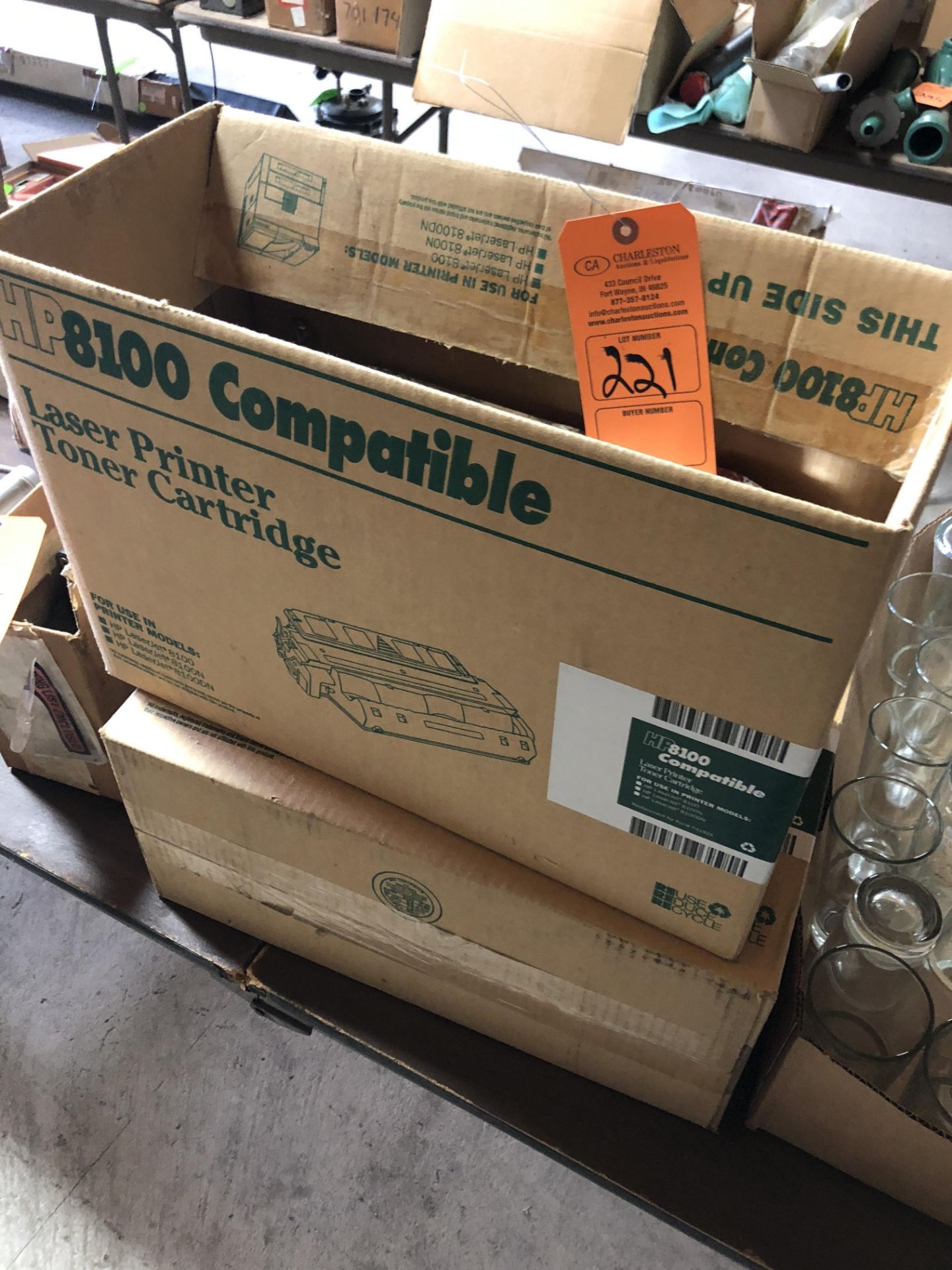 (2) BOXES OF HP8100 INK JET (LOCATED AT 2696 E LYTLE 5 POINTS ROAD, DAYTON, OH 45458)