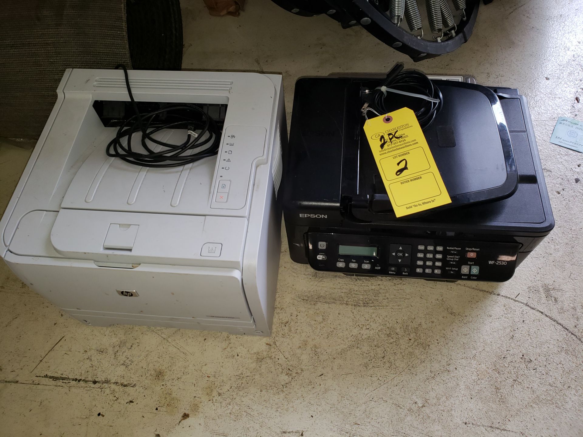 (1) EPSON PRINTER/FAX/SCANNER MODEL-WF-2530 (1) HP LASER JET P2035 PRINTER (LOCATED AT 432 COUNCIL
