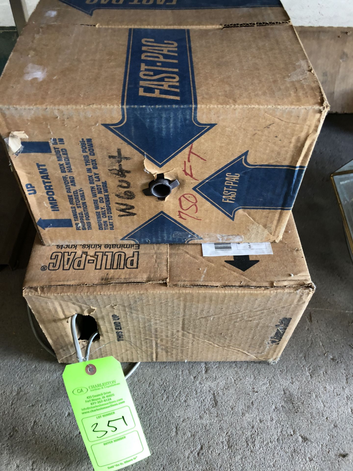 (1) BOX FAST PAC 740' (1) BOX GENERAL CABLE PULL PAC (LOCATED AT 2696 E LYTLE 5 POINTS ROAD, DAYTON,