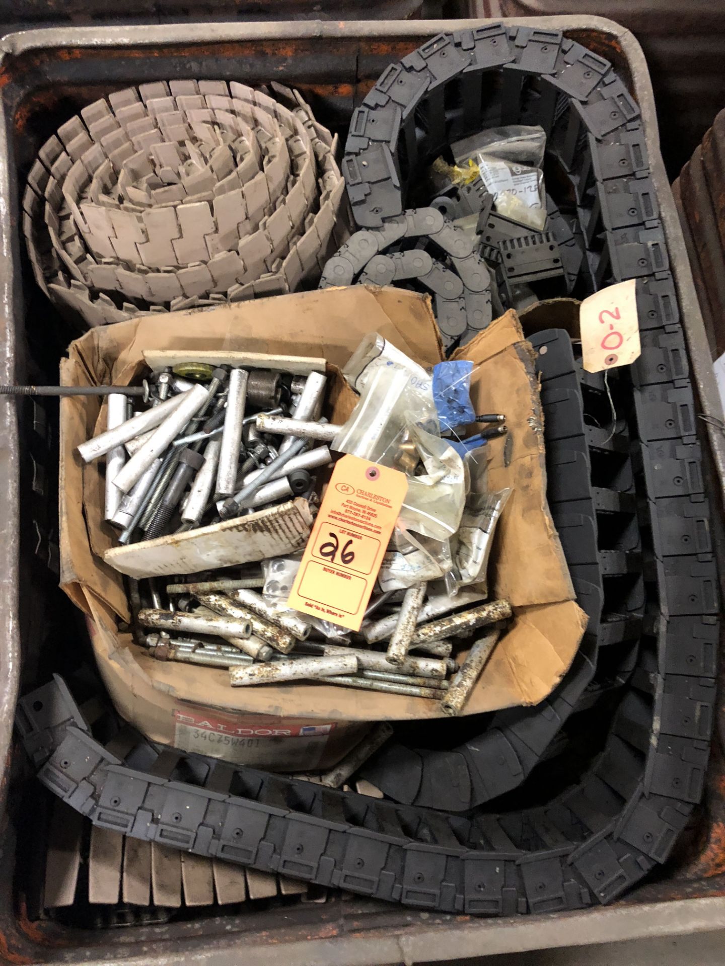 PALLET OF MISC CONVEYOR CHAIN (CONTENTS ONLY, TOTES NOT INCLUDED)