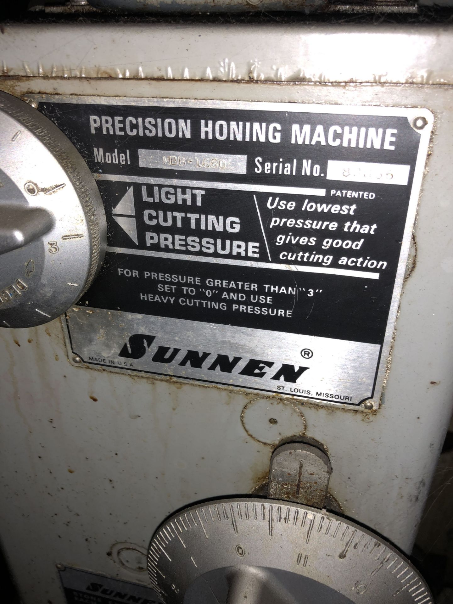 SUNNEN PRECISION HONING MACHINE MODEL-MBB-L660 S#88655 - Image 3 of 4