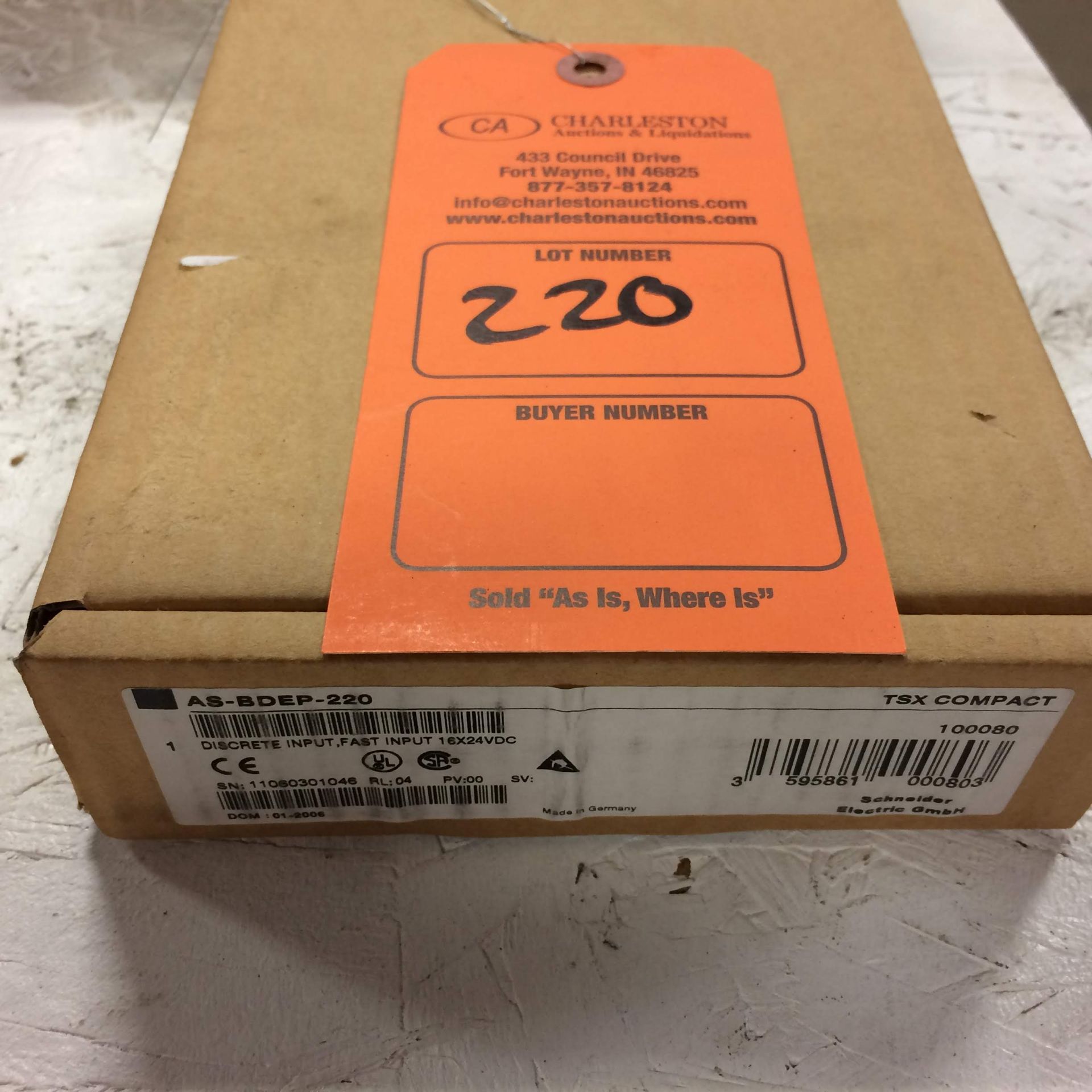 (1) AS-BDEP-220 TSX COMPACT DISCRETE IMPUT MODULE NIB SEALED. Pickup your lot(s) for free! - Image 2 of 4