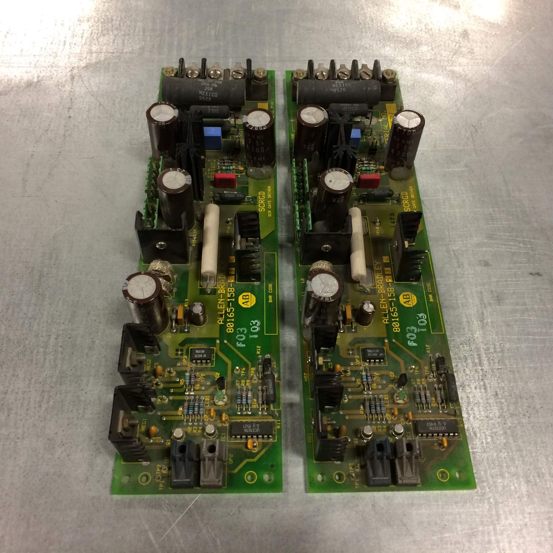 (2) 80165-158-53-C ALLEN BRADLEY CIRCUIT BOARD USED. Pickup your lot(s) for free! Shipping is