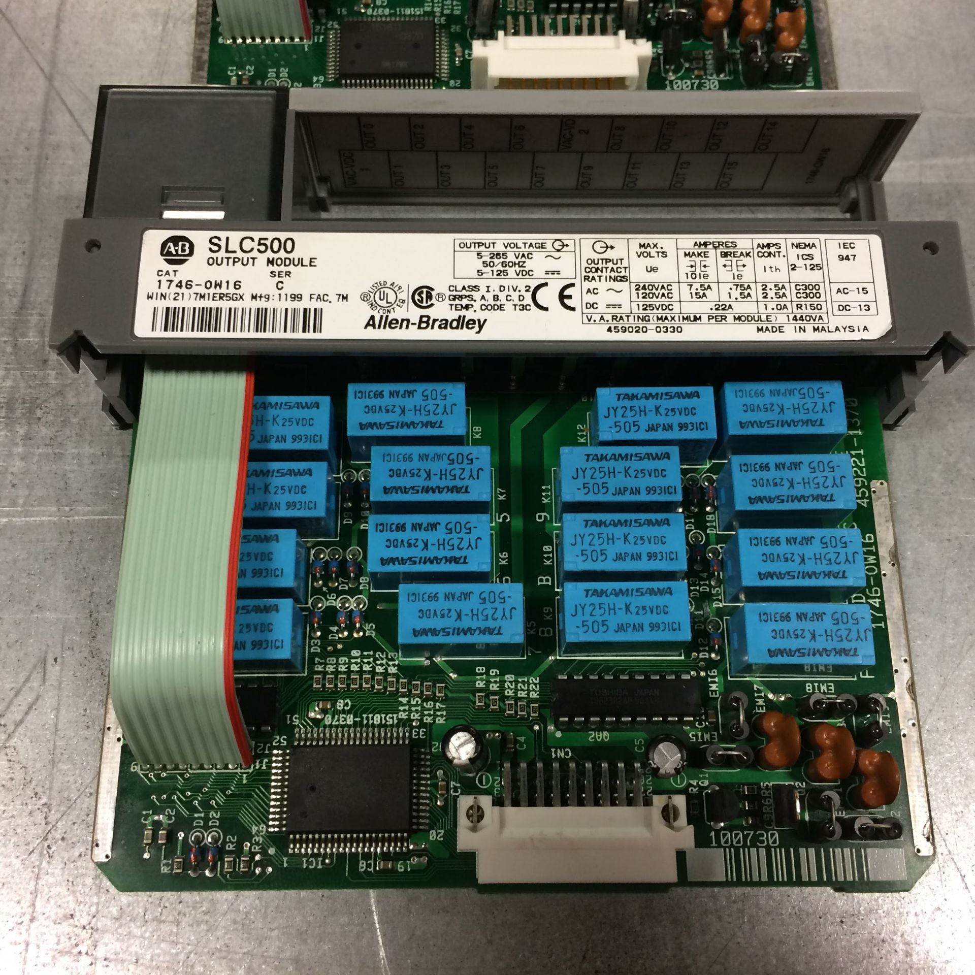 (3) 1746-OW16 ALLEN BRADLEY OUTPUT MODULE USED. Pickup your lot(s) for free! Shipping is available - Image 3 of 5