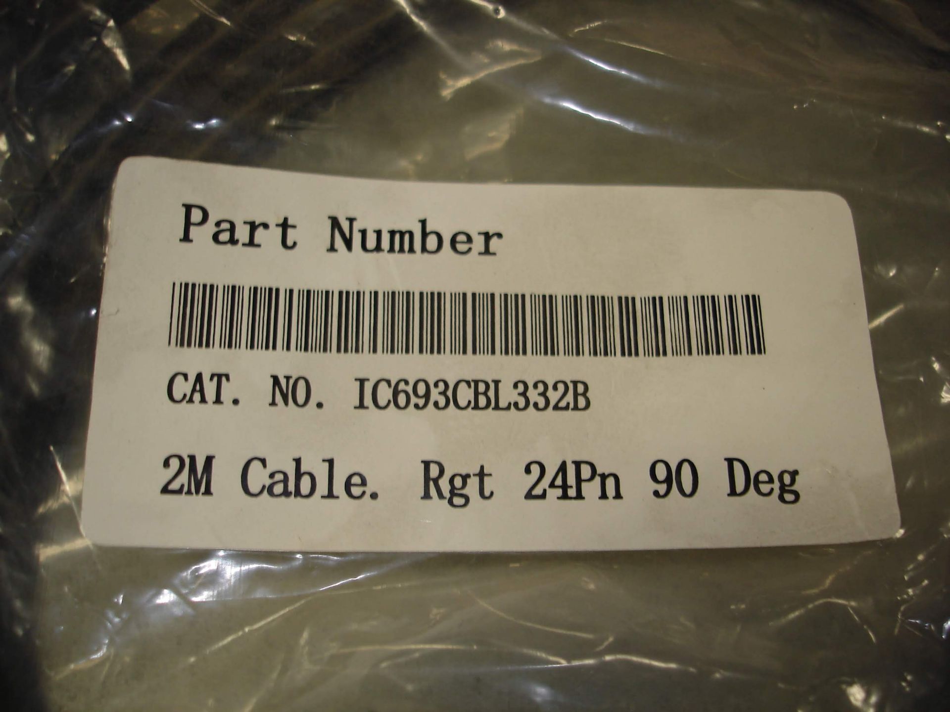 (1) IC693CBL332B GE 90 DEGREE 24 PIN 2 METER CABLE NEW SEALED Pickup your lot(s) for free! - Image 3 of 3