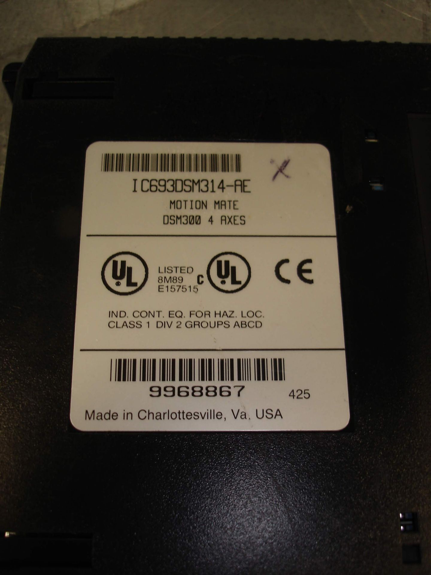 (1) IC693DSM314-AE GE FANUC MOTION MATE 4 AXES CONTROL MODULE USED. Pickup your lot(s) for free! - Image 4 of 4