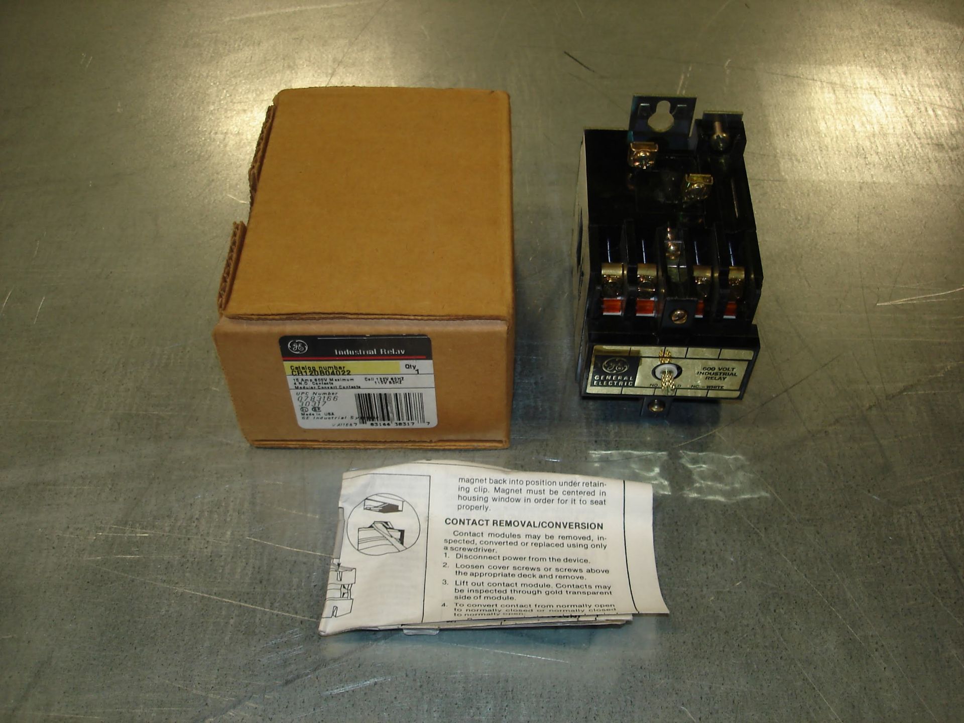 (1) CR120B04022 GE INDUSTRIAL CONTACT RELAY NEW. Pickup your lot(s) for free! Shipping is