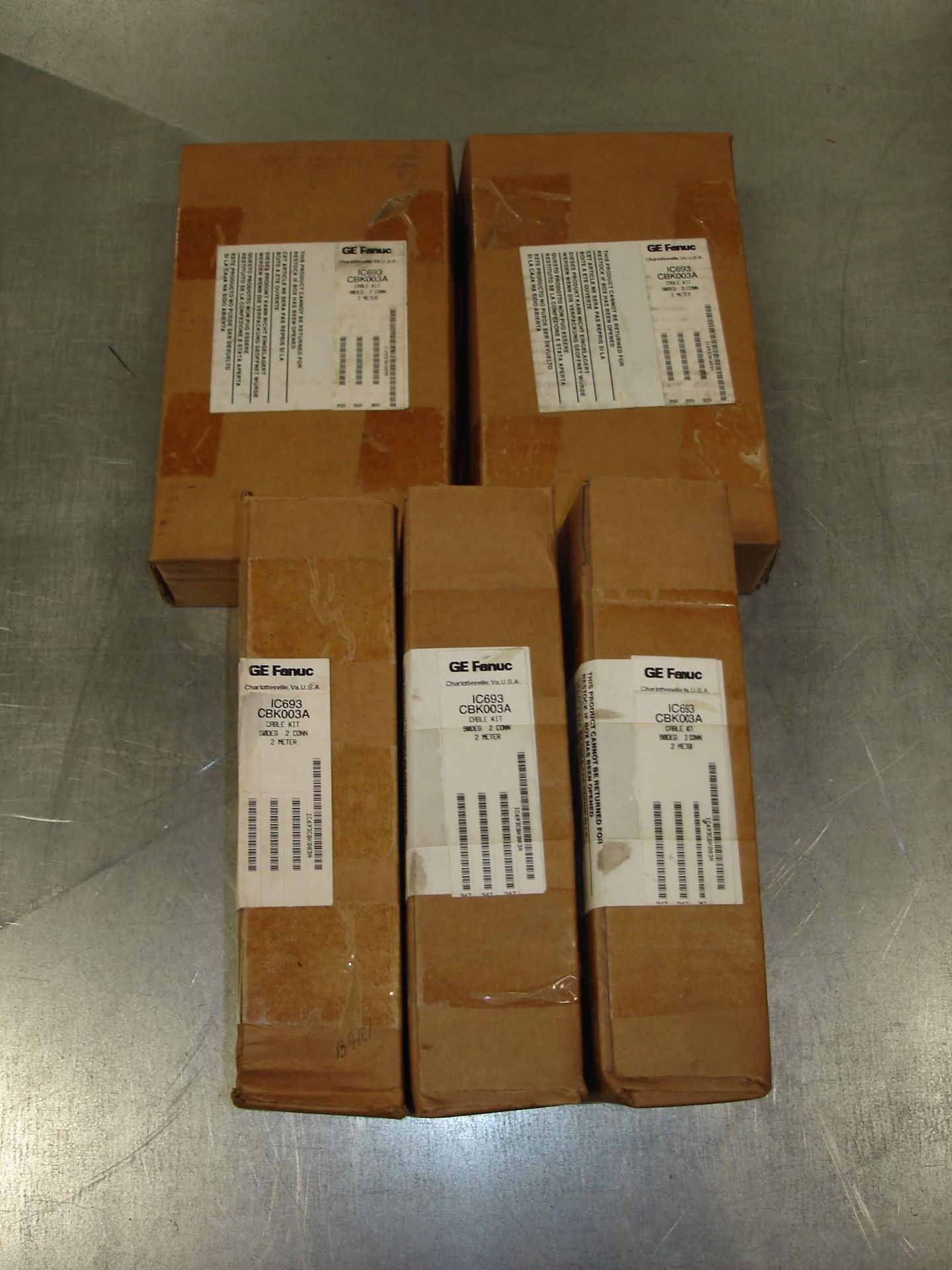 (5) IC693CBK003A GE FANUC CABLE KIT NIB SEALED. Pickup your lot(s) for free! Shipping is available