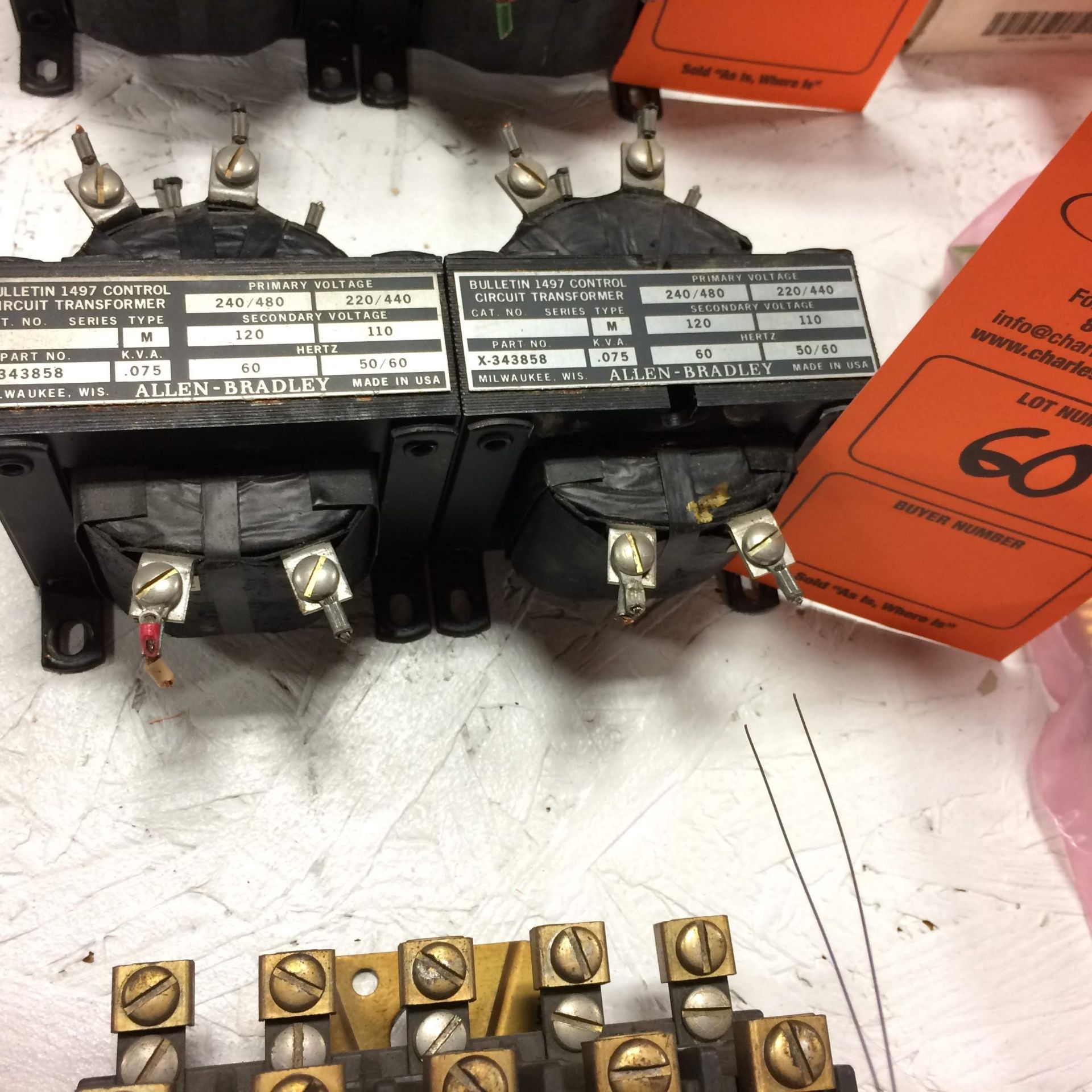 (2) X-343858 ALLEN BRADLEY TRANSFORMERS USED. Pickup your lot(s) for free! Shipping is available for - Image 2 of 5