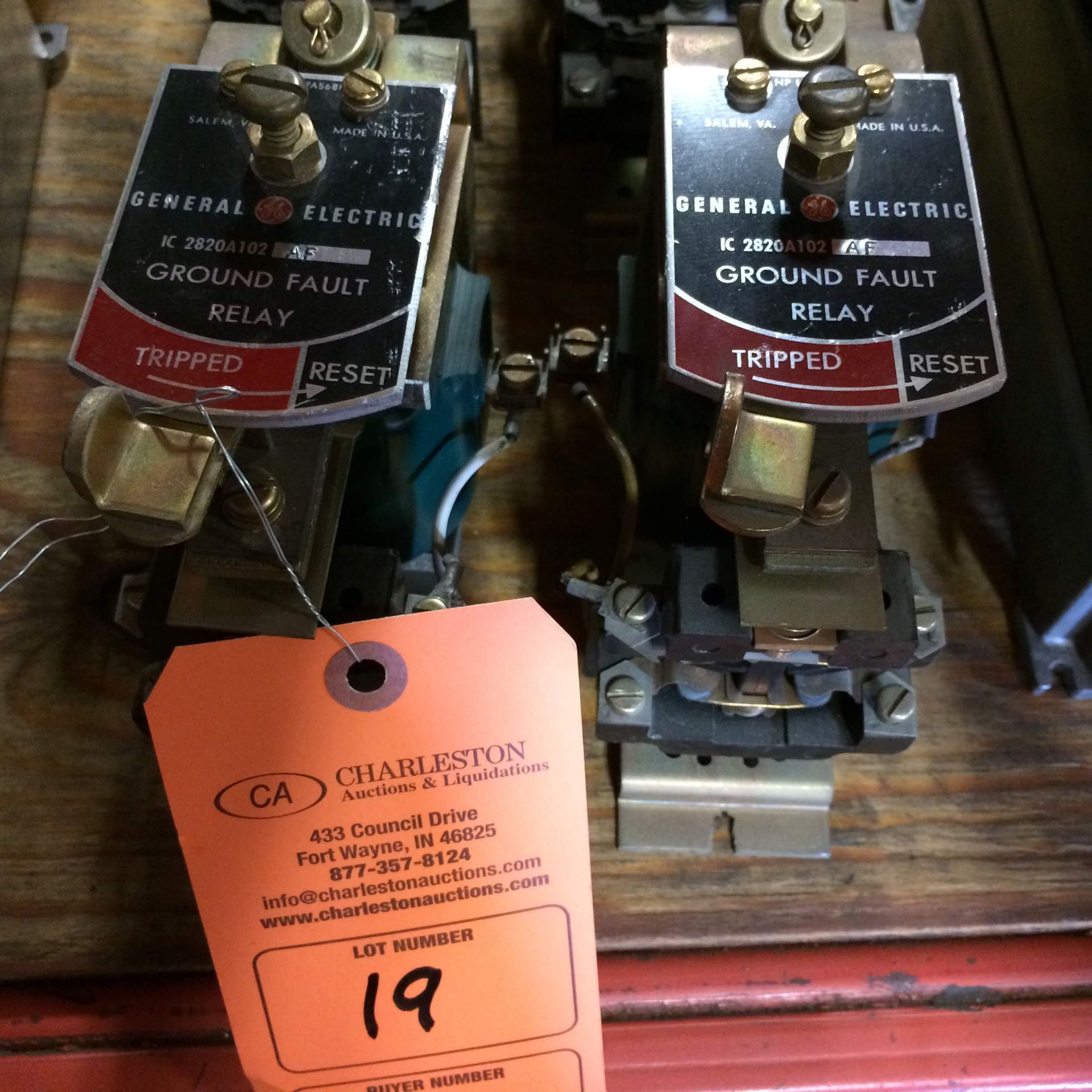 (2) IC2820A102AF GE GROUND FAULT RELAY USED. Pickup your lot(s) for free! Shipping is available - Image 2 of 5