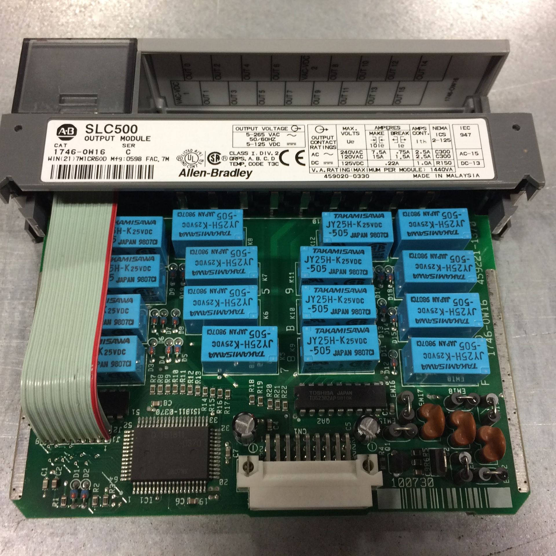 (3) 1746-OW16 ALLEN BRADLEY OUTPUT MODULE USED. Pickup your lot(s) for free! Shipping is available - Image 5 of 5