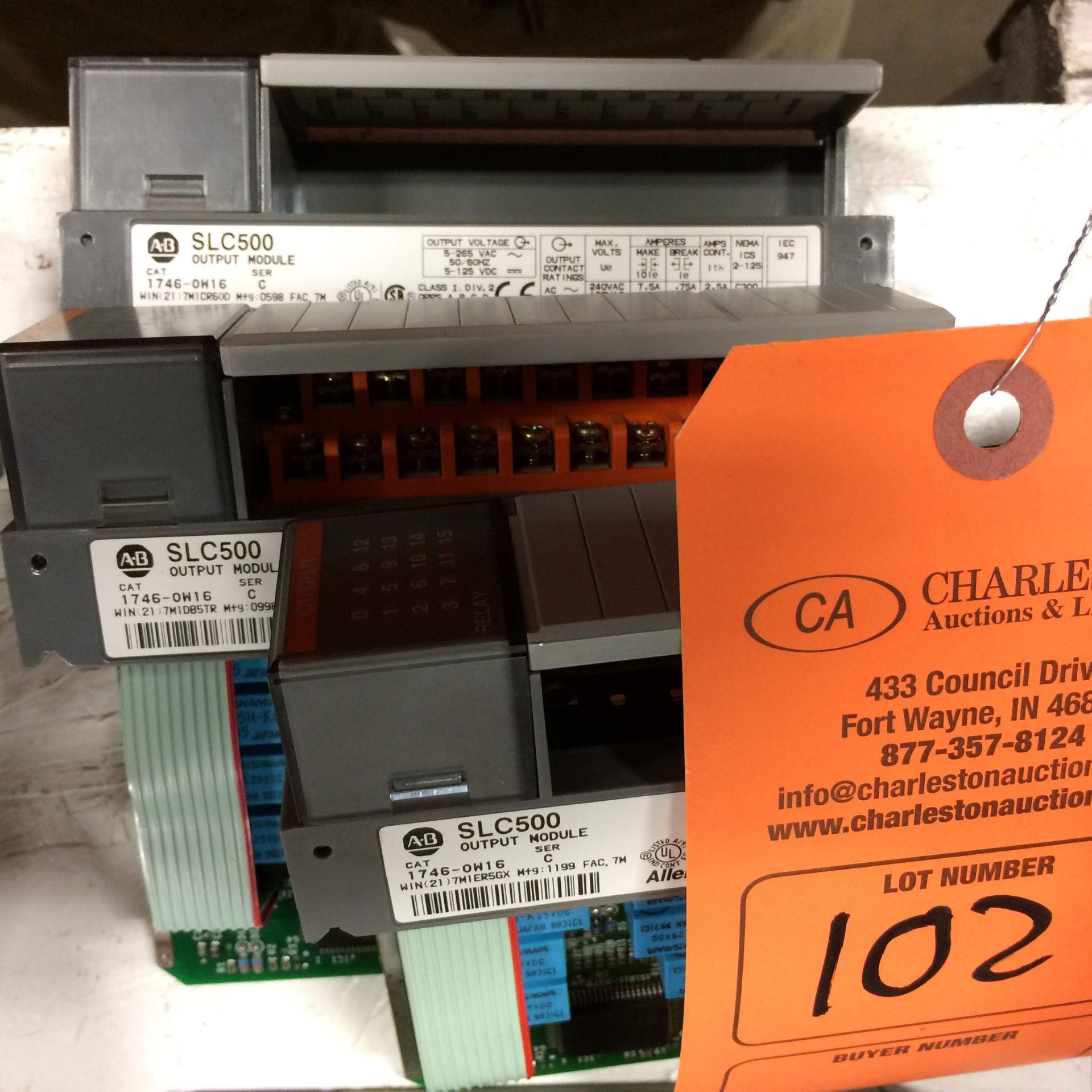(3) 1746-OW16 ALLEN BRADLEY OUTPUT MODULE USED. Pickup your lot(s) for free! Shipping is available - Image 2 of 5