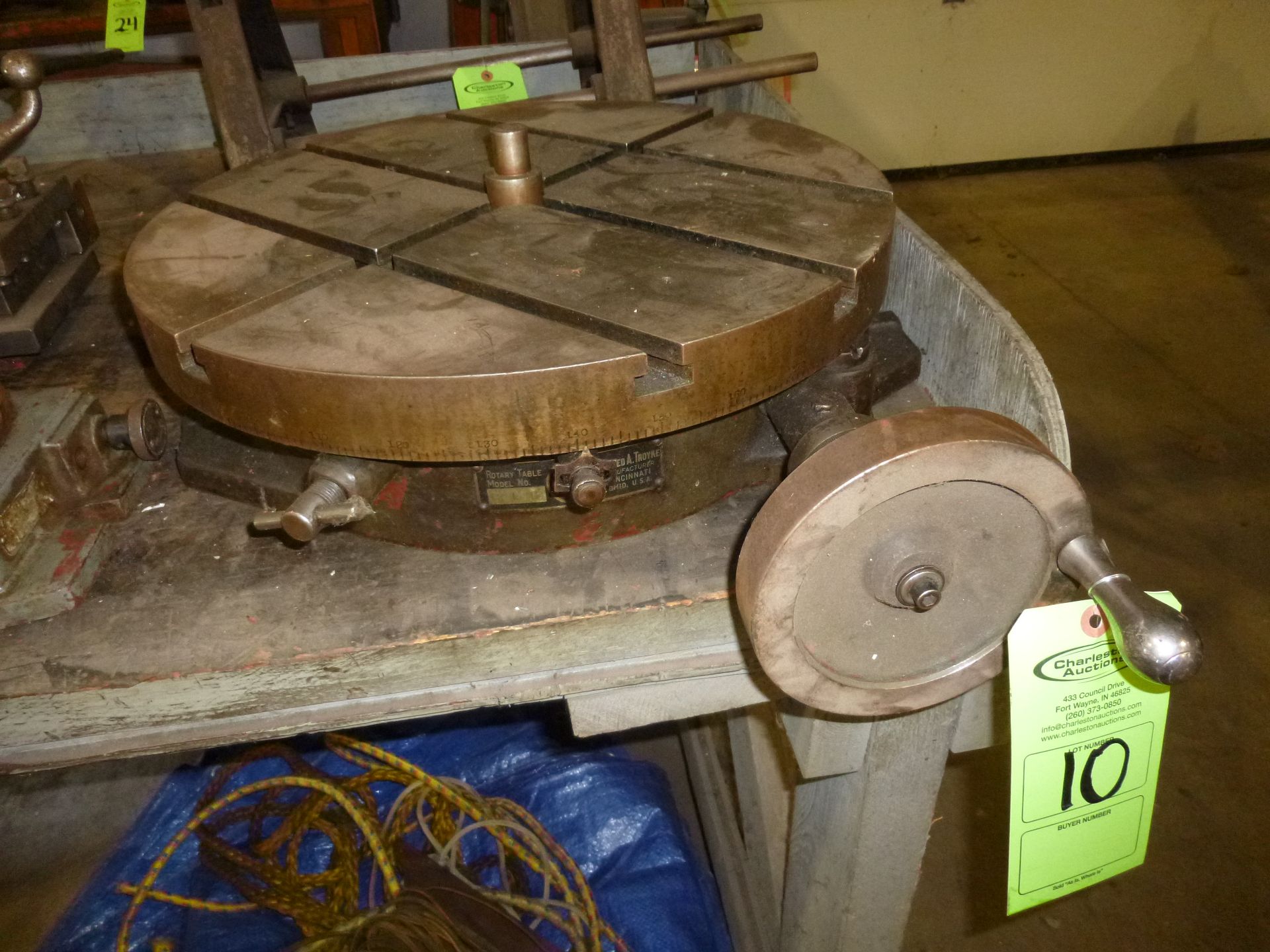 ATA model B-L-18 rotary table, if shipping is needed for this lot, Brolyn LLC can pallet this lot