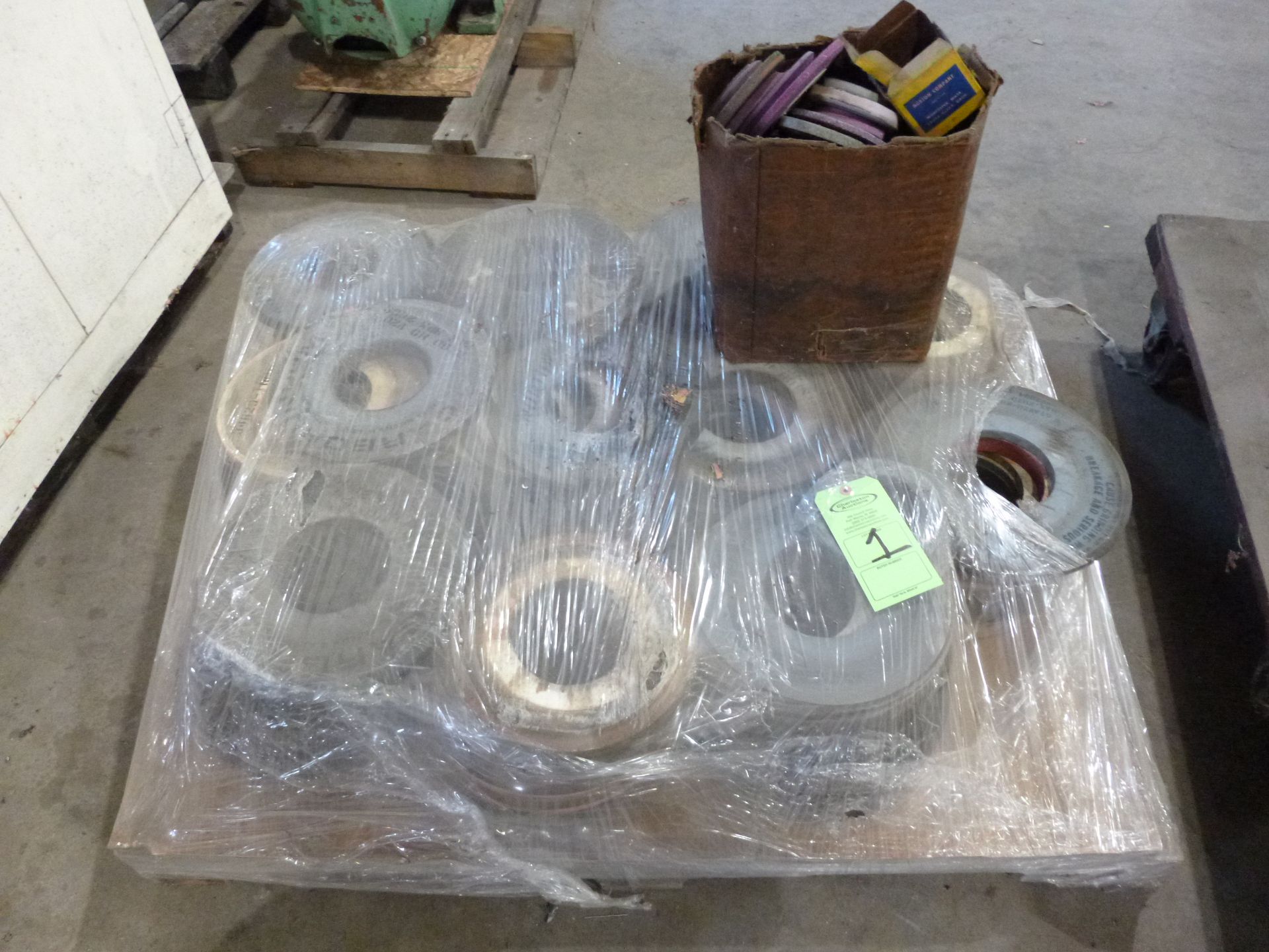 Pallet of grinding wheel (located at 52458 St Rd 15 North, Bristol IN 46507)