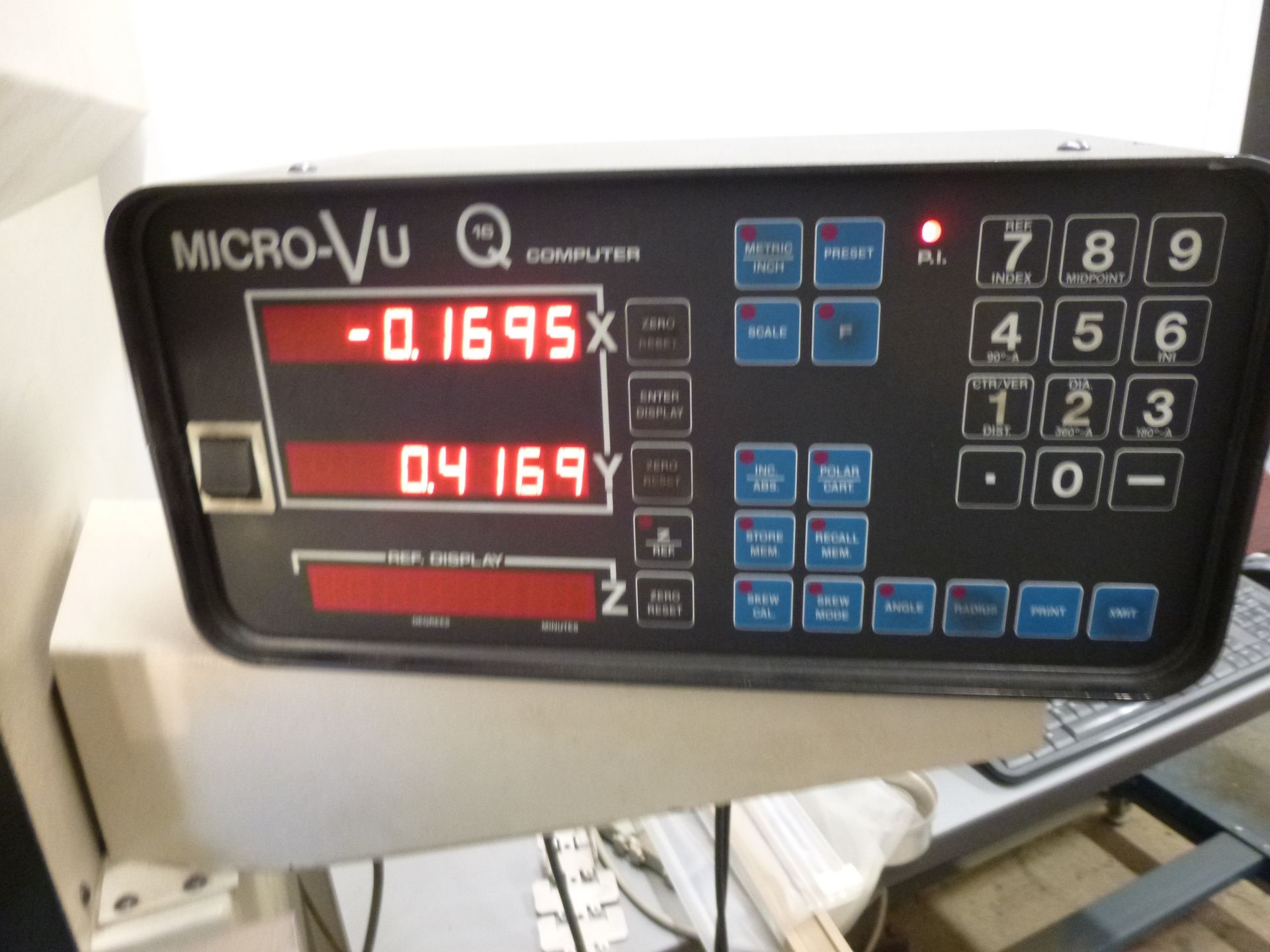 MicroVu model S14 optical comparator with Q16 digital readout serial #5530, (located at 52458 St - Image 4 of 6