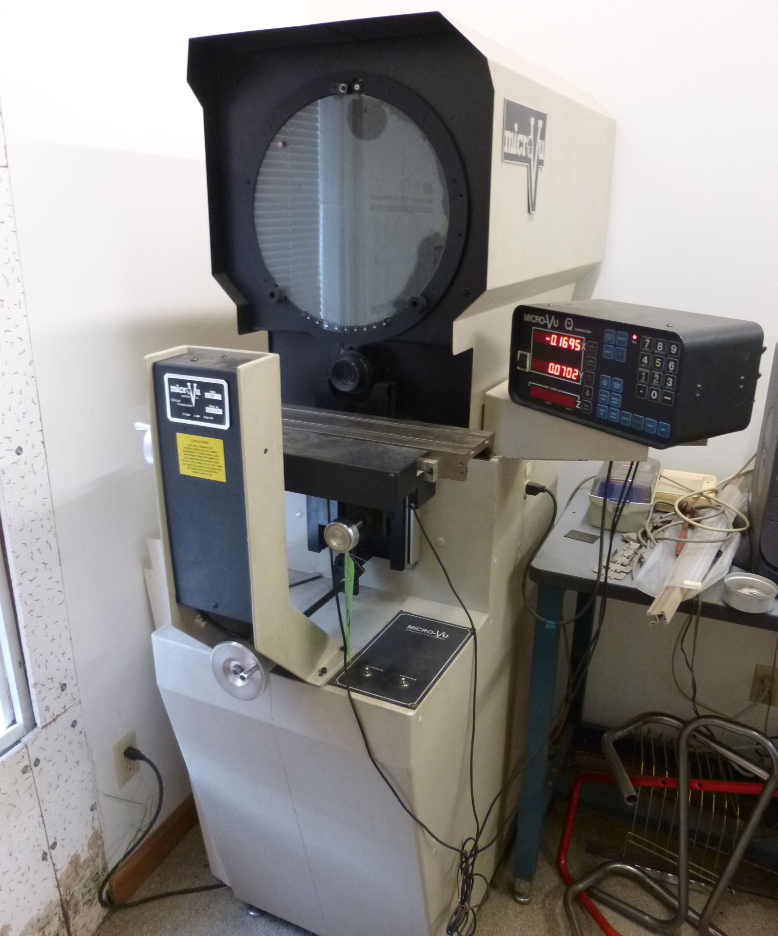 MicroVu model S14 optical comparator with Q16 digital readout serial #5530, (located at 52458 St