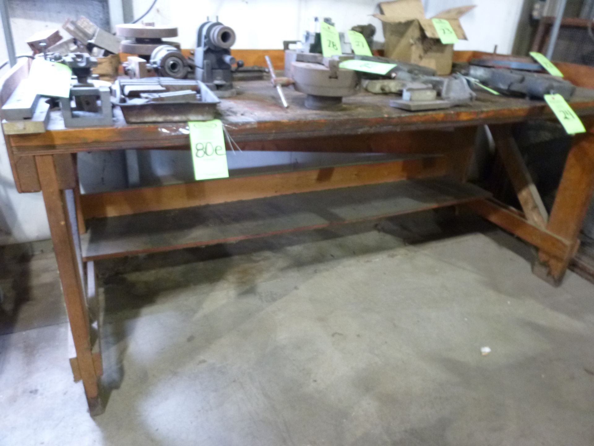 Qty 2 Heavy duty wood work benches (located at 52458 St Rd 15 North, Bristol IN 46507)