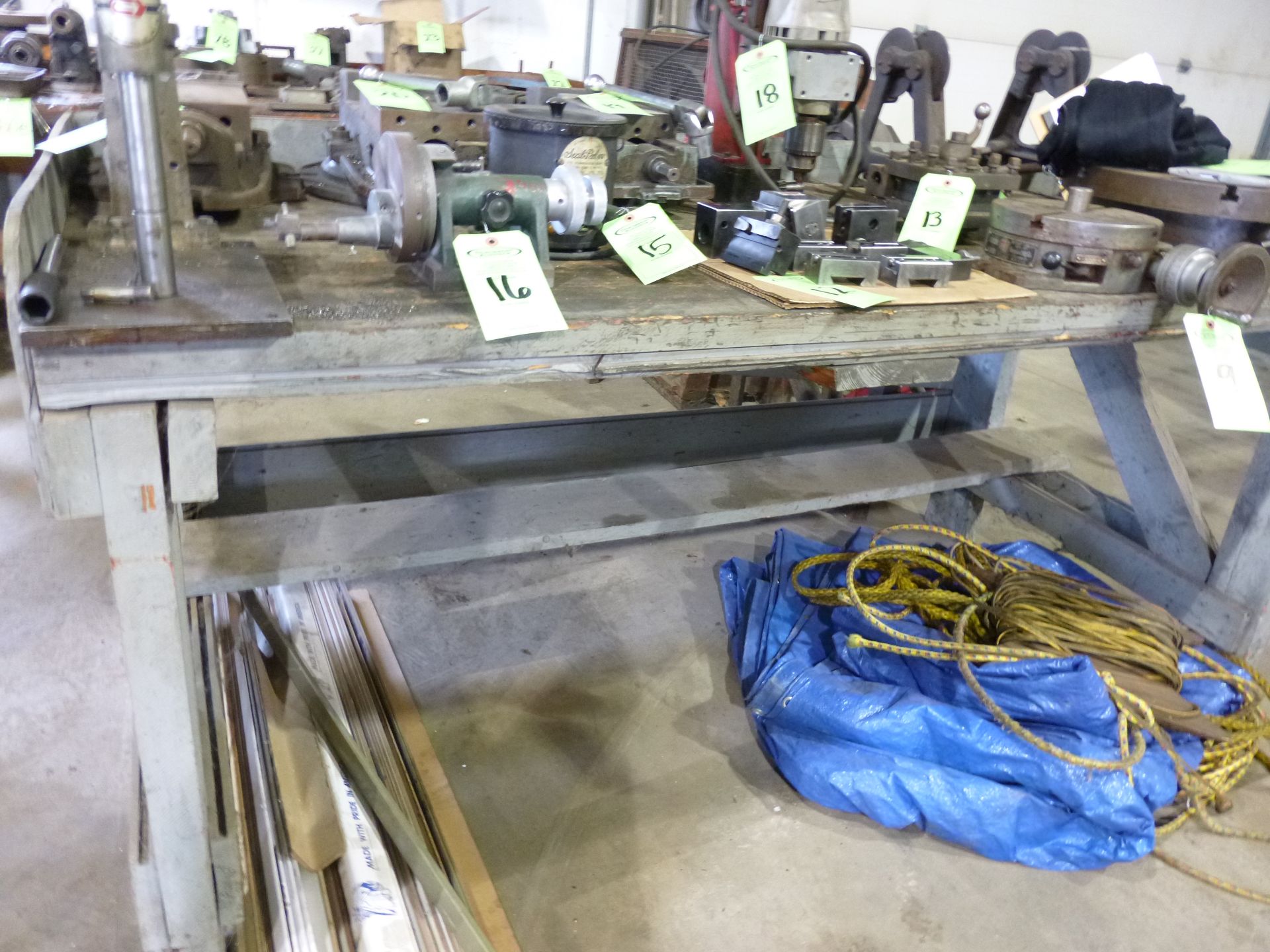 Qty 2 Heavy duty wood work benches (located at 52458 St Rd 15 North, Bristol IN 46507) - Image 2 of 2