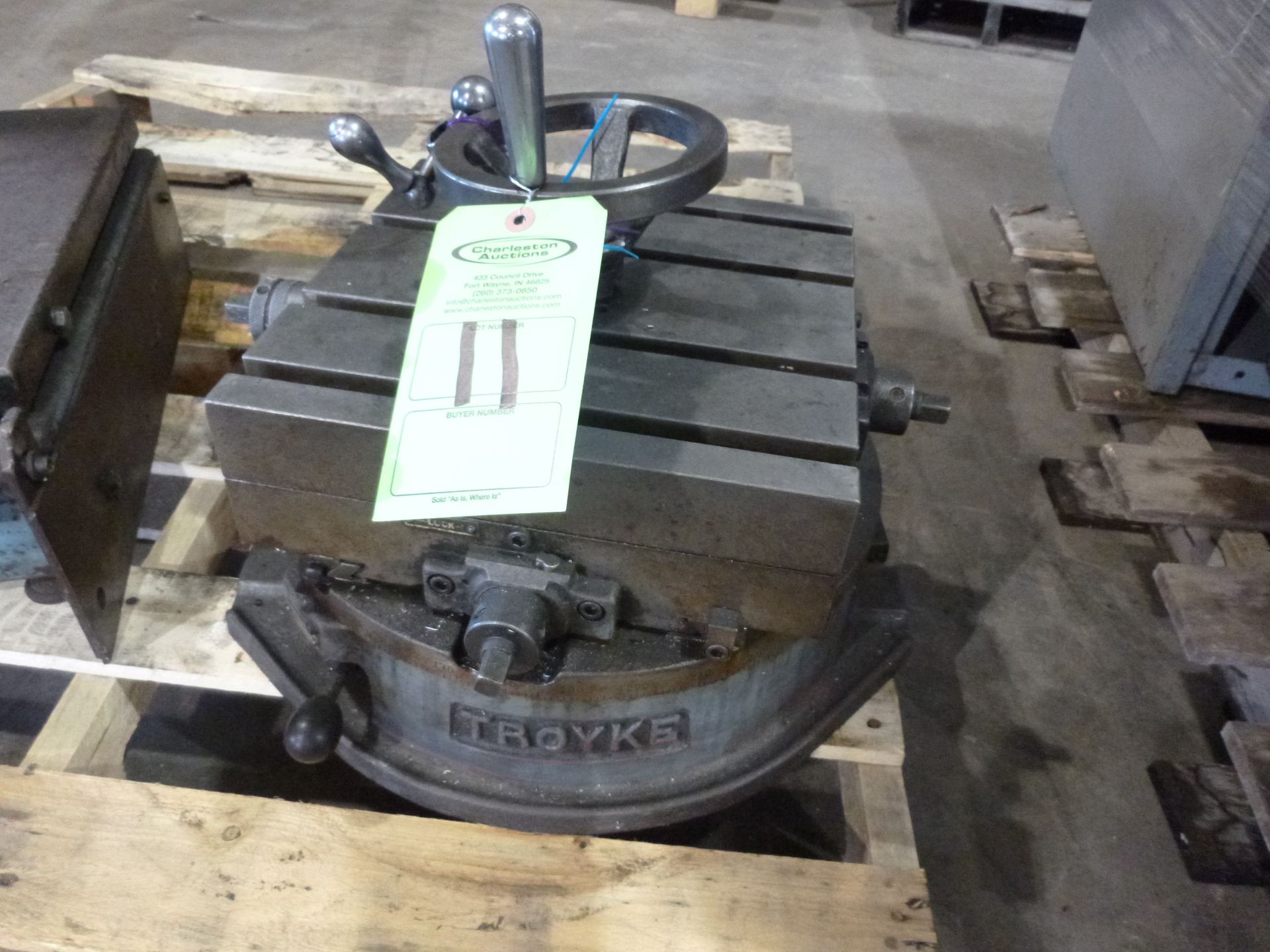 Troyke model DMT-15 cross slide rotary table, if shipping is needed for this lot, Brolyn LLC can