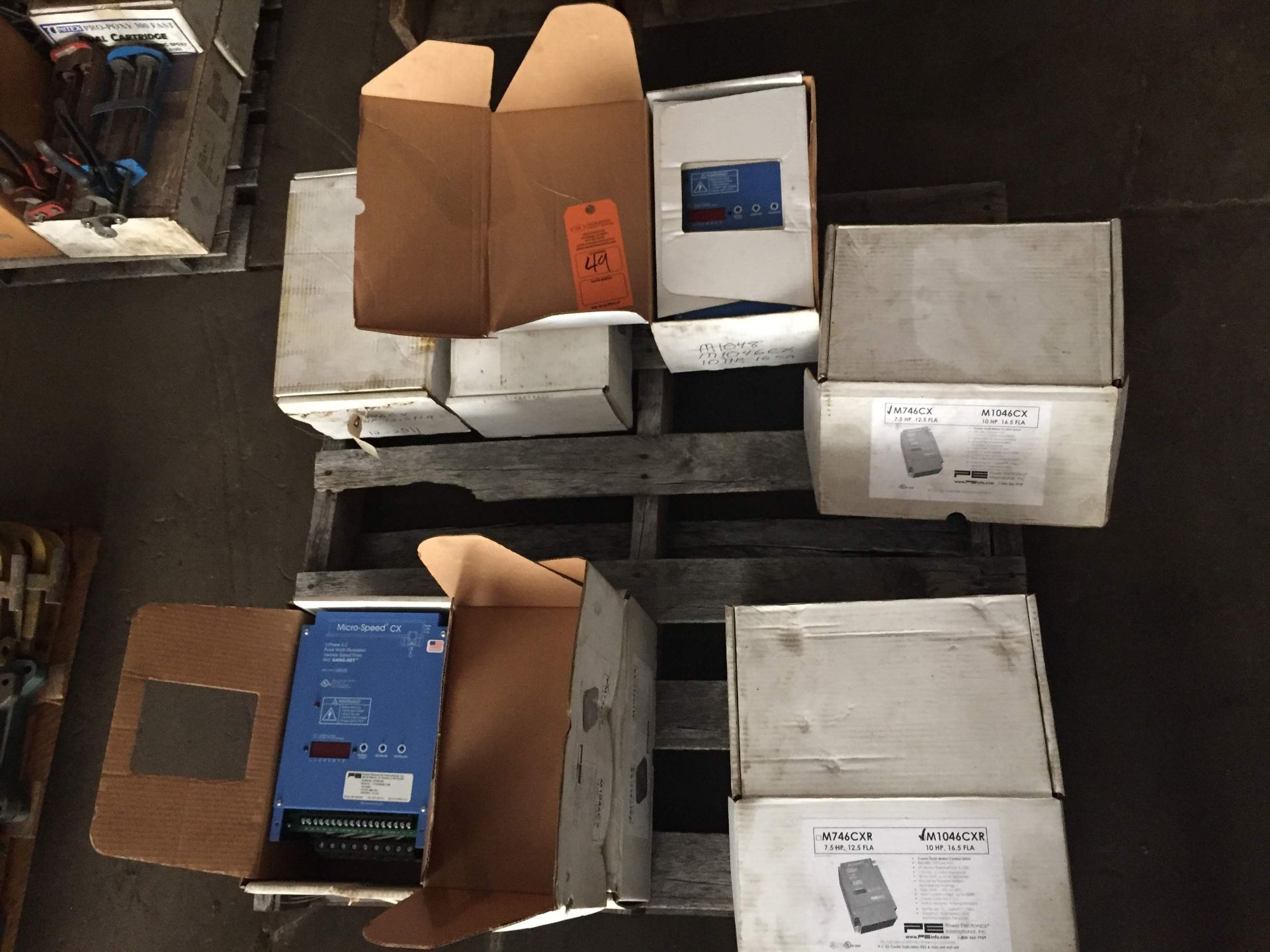 PALLET OF POWER ELECTRONICS INTERNATIONAL 3 PHASE A.C. PULSE WIDTH MODULATED VARIABLE SPEED DRIVE