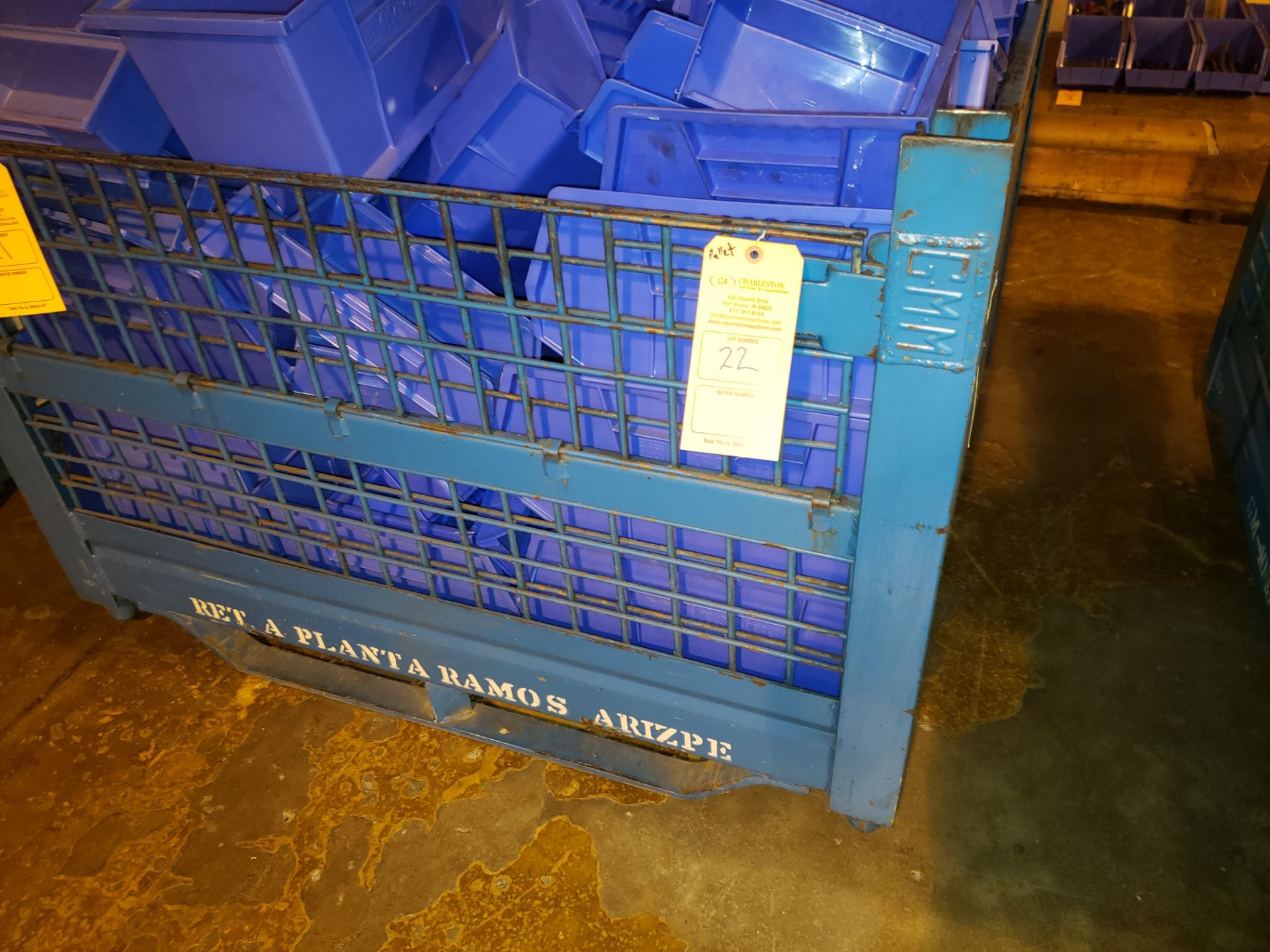 DOUBLE GATED STACKABLE STEEL WIRE BASKET/PALLET