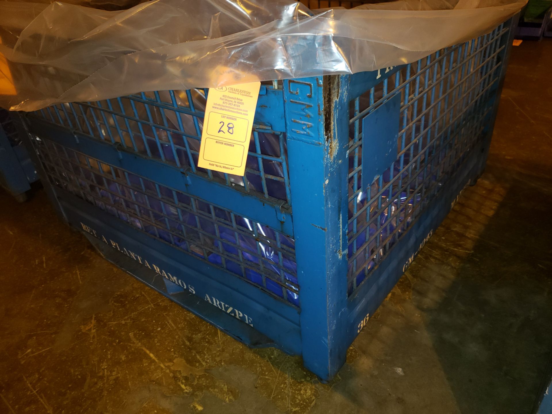 DOUBLE GATED STACKABLE STEEL WIRE BASKET/PALLET