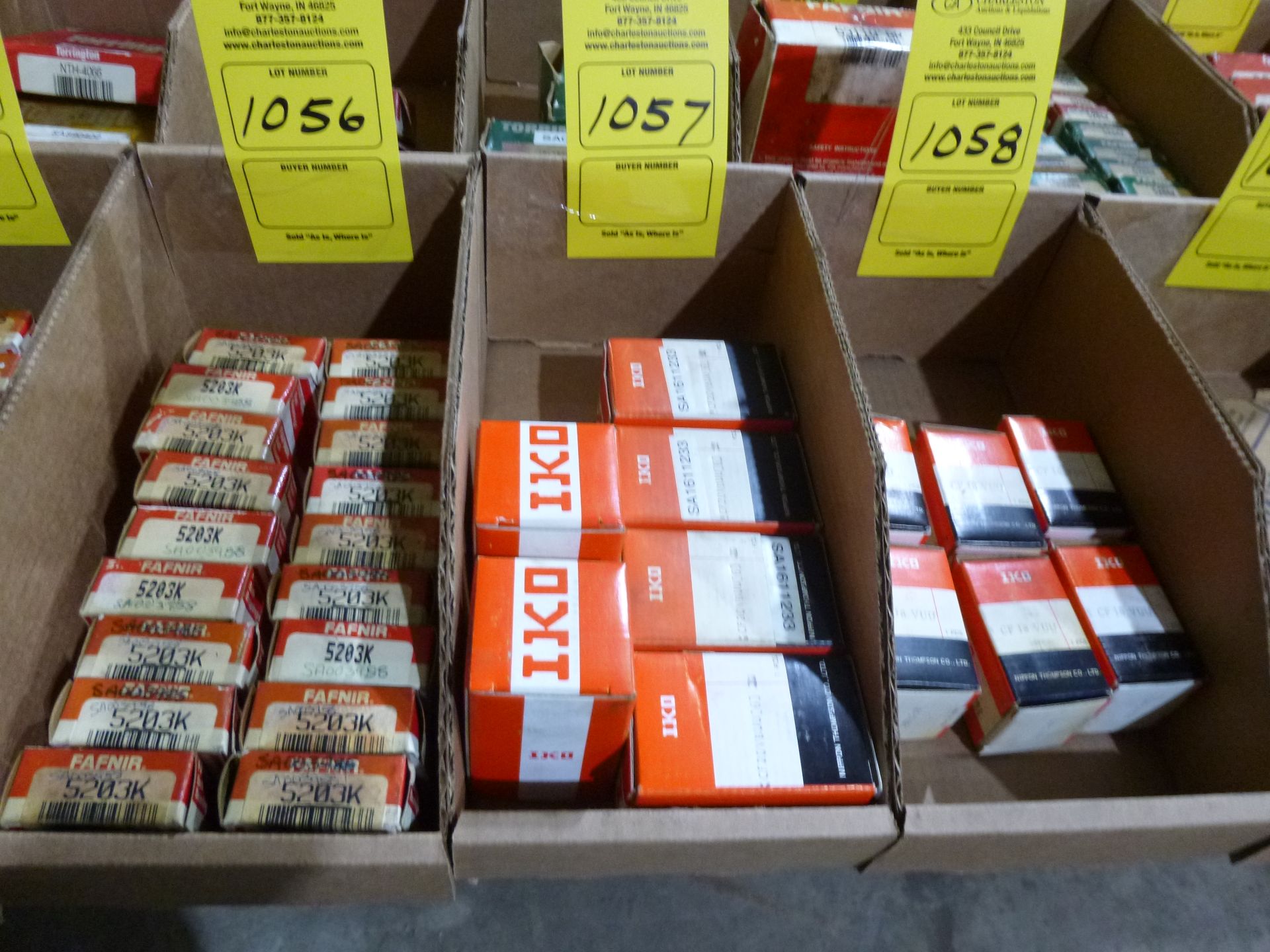 Qty 6 IKO bearings CF20VBUU/6, as always with Brolyn LLC auctions, all lots can be picked up from