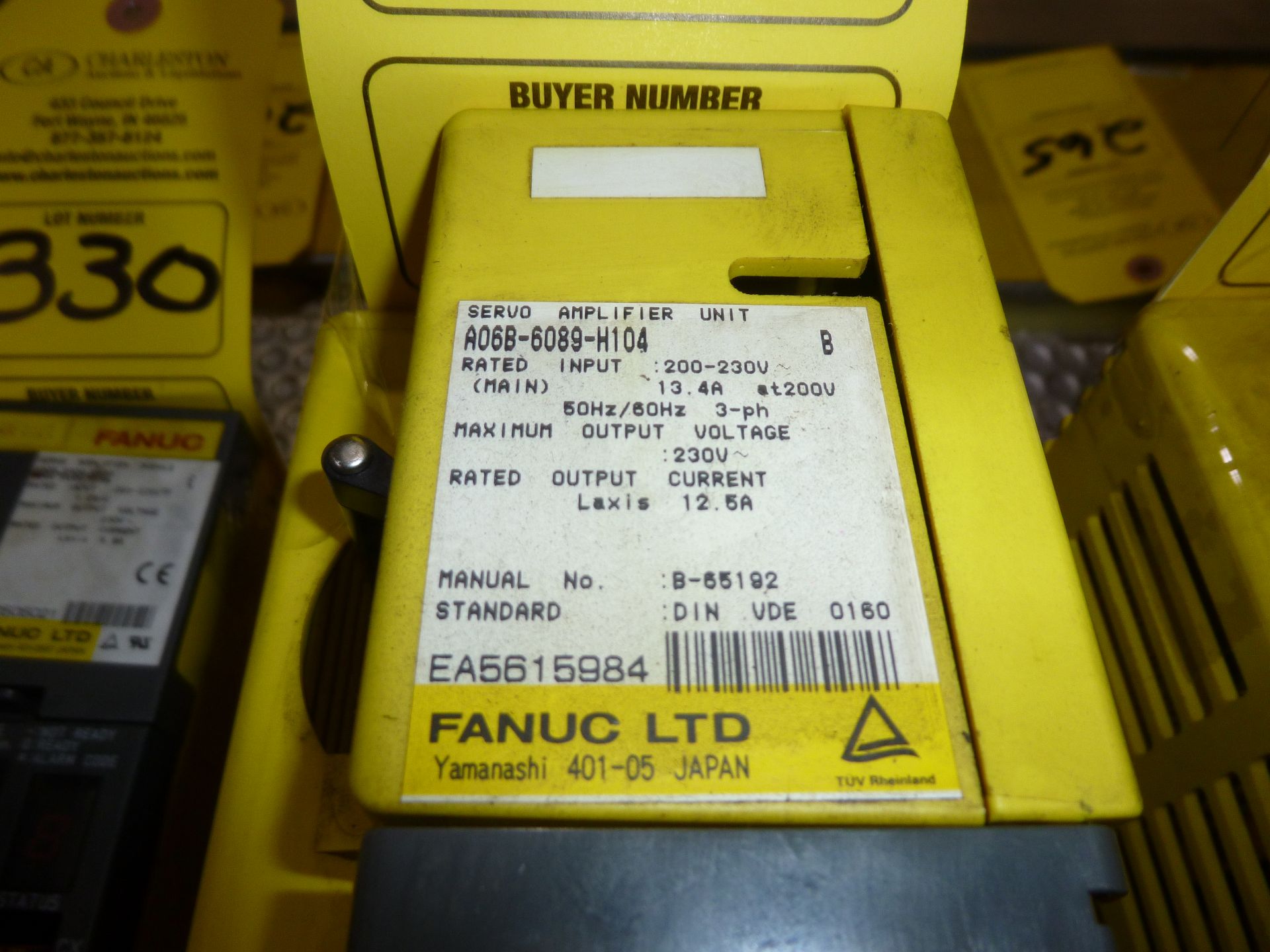 Fanuc servo amplifier unit model A06B-6089-H104, as always with Brolyn LLC auctions, all lots can be - Image 2 of 2