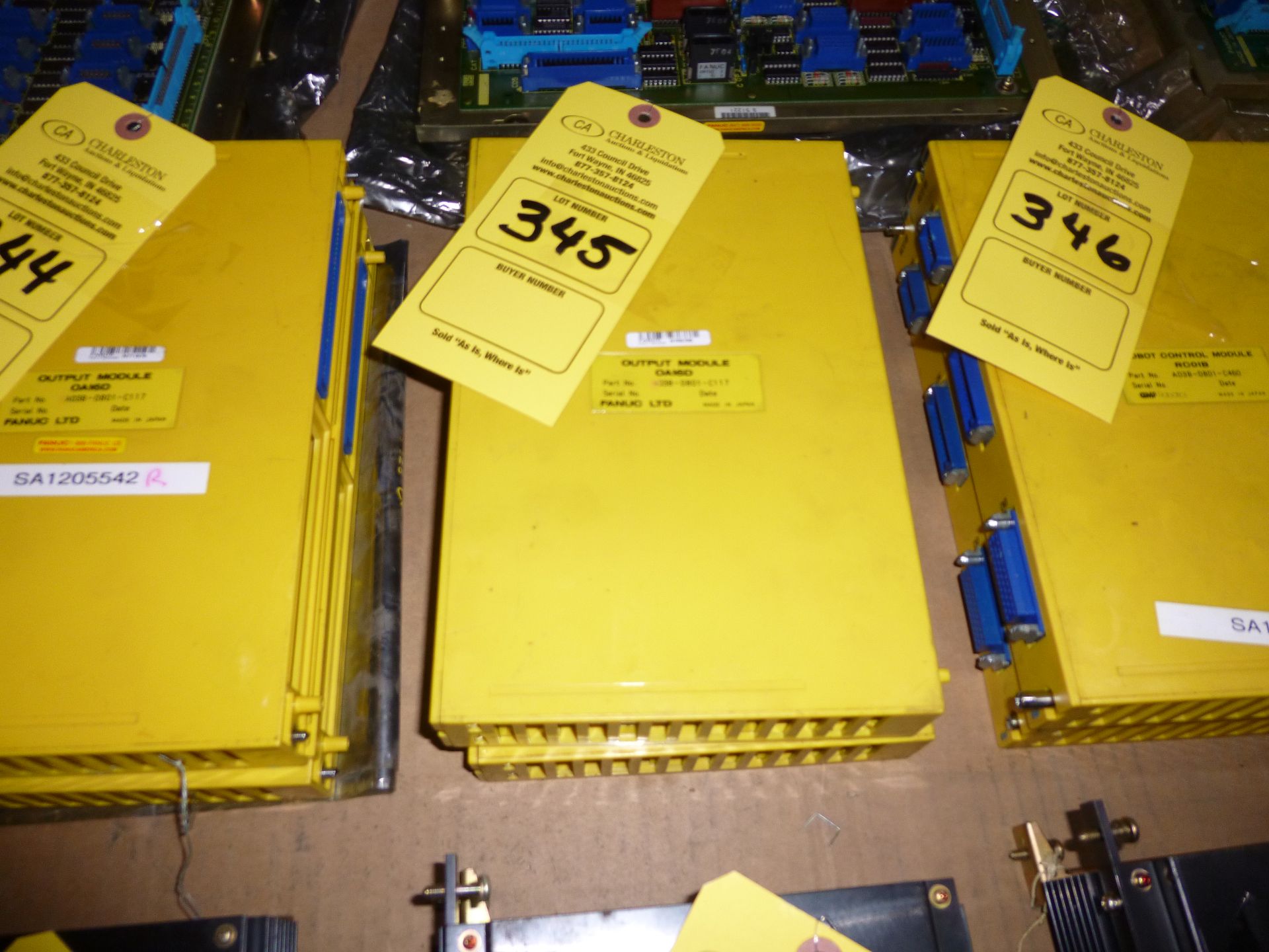 Qty 2 Fanuc output module model A03B-0801-C115, as always with Brolyn LLC auctions, all lots can
