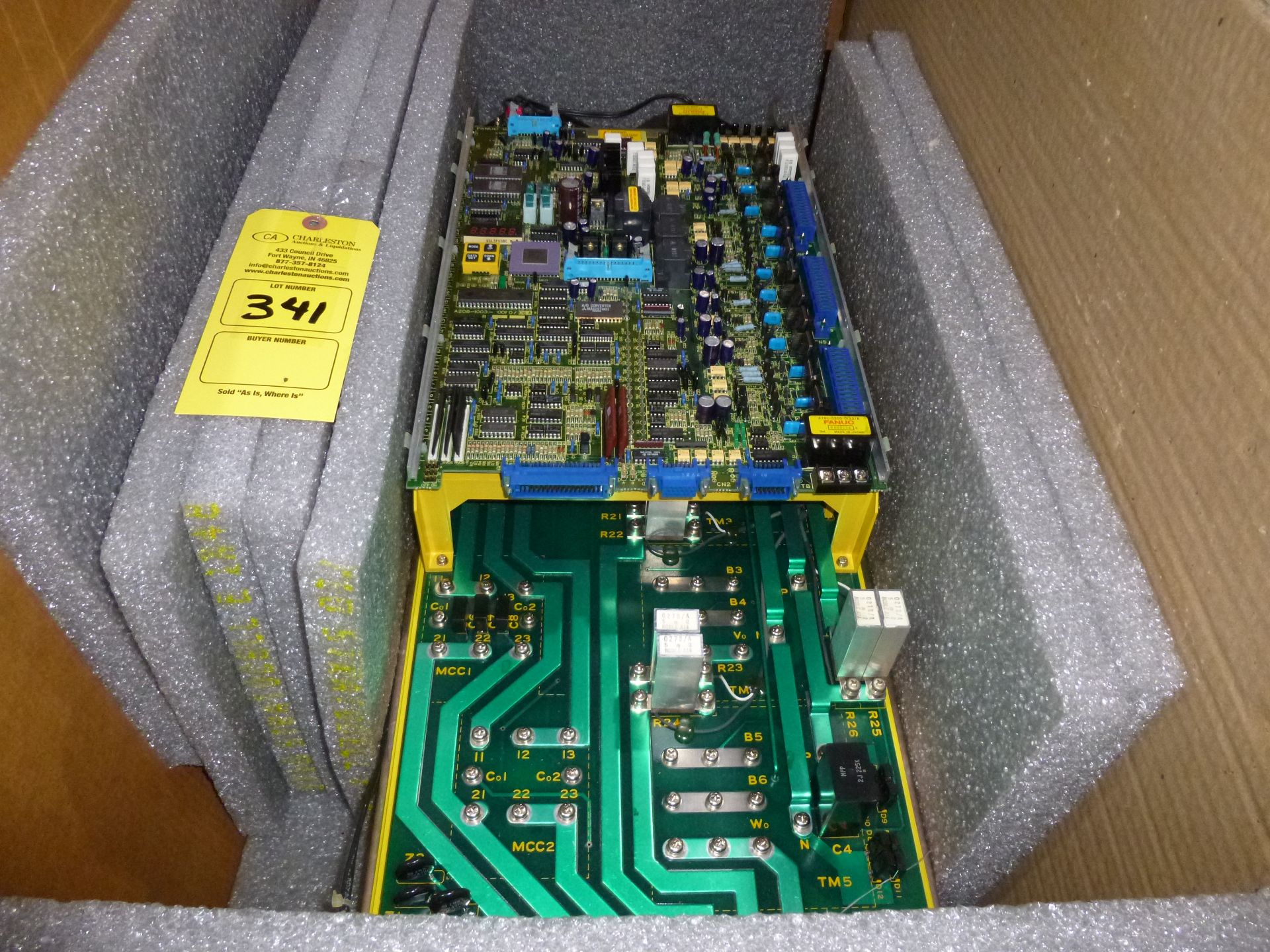 Fanuc AC spindle servo unit model A06B-6059-H218, appears new/unused in box, box shows wear, as - Image 2 of 4