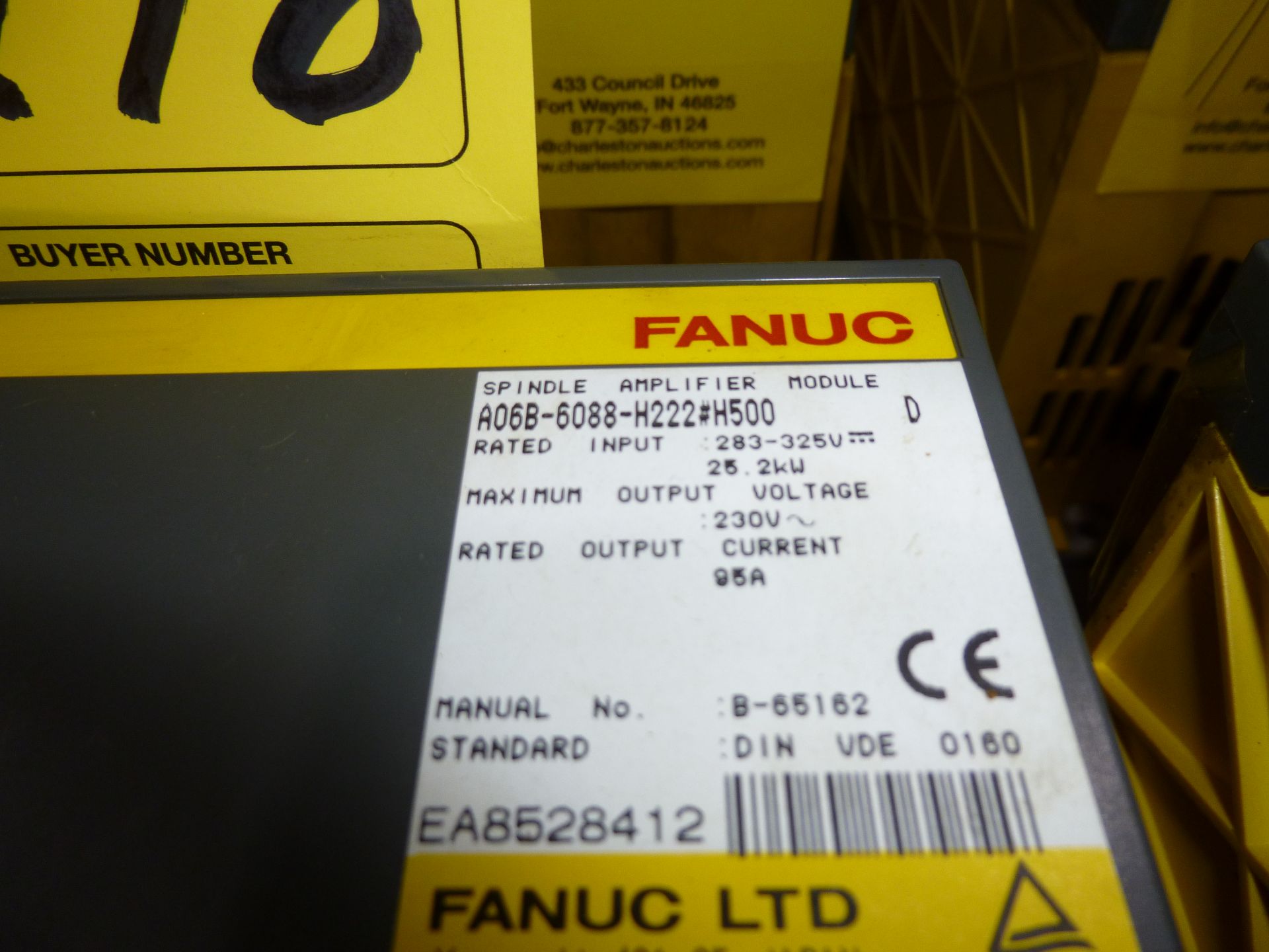 Fanuc spindle amplifier module model A06B-6088-H222 #H500, as always with Brolyn LLC auctions, all - Image 2 of 2